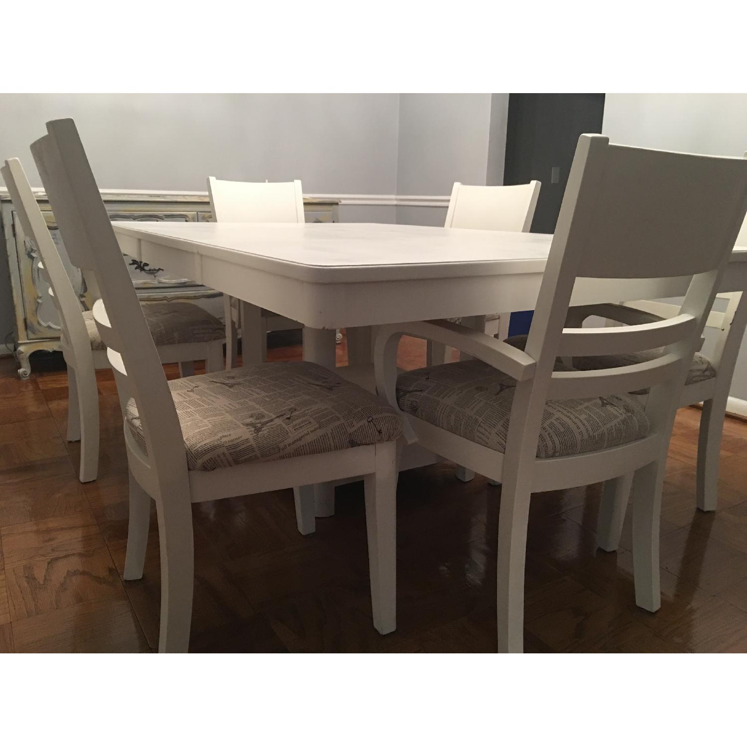 Ethan Allen Solid Ash Wood Table w/ 6 Chairs - image-3