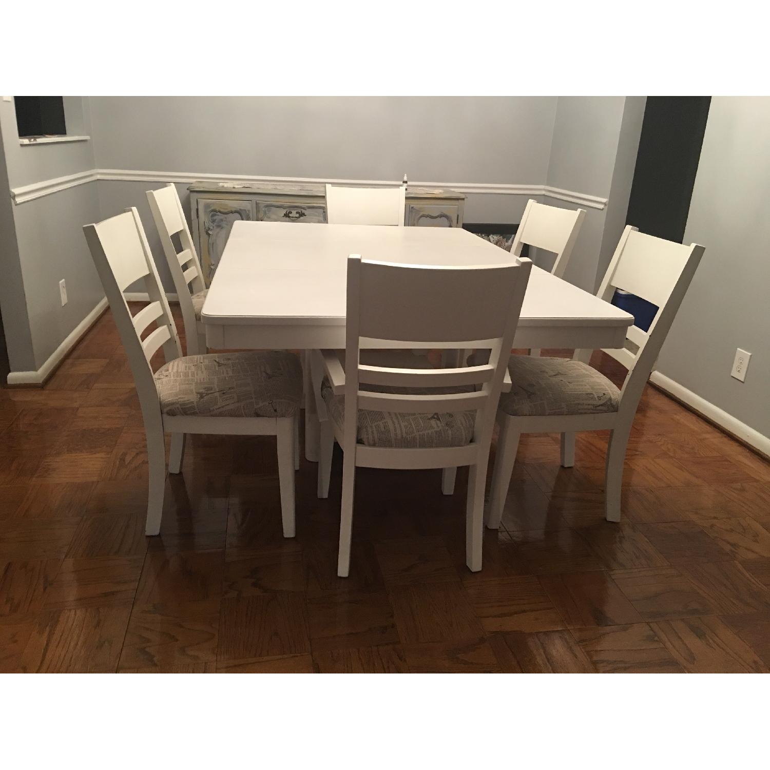 Ethan Allen Solid Ash Wood Table w/ 6 Chairs - image-4