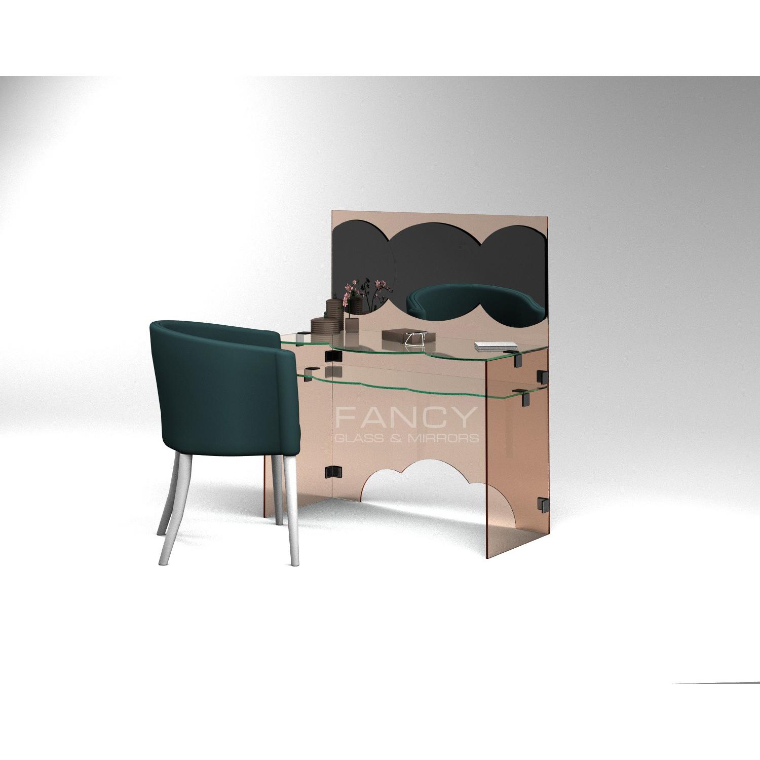 Glass & Mirrors Crystal Vanity/Makeup Station/Dressing Table - image-2
