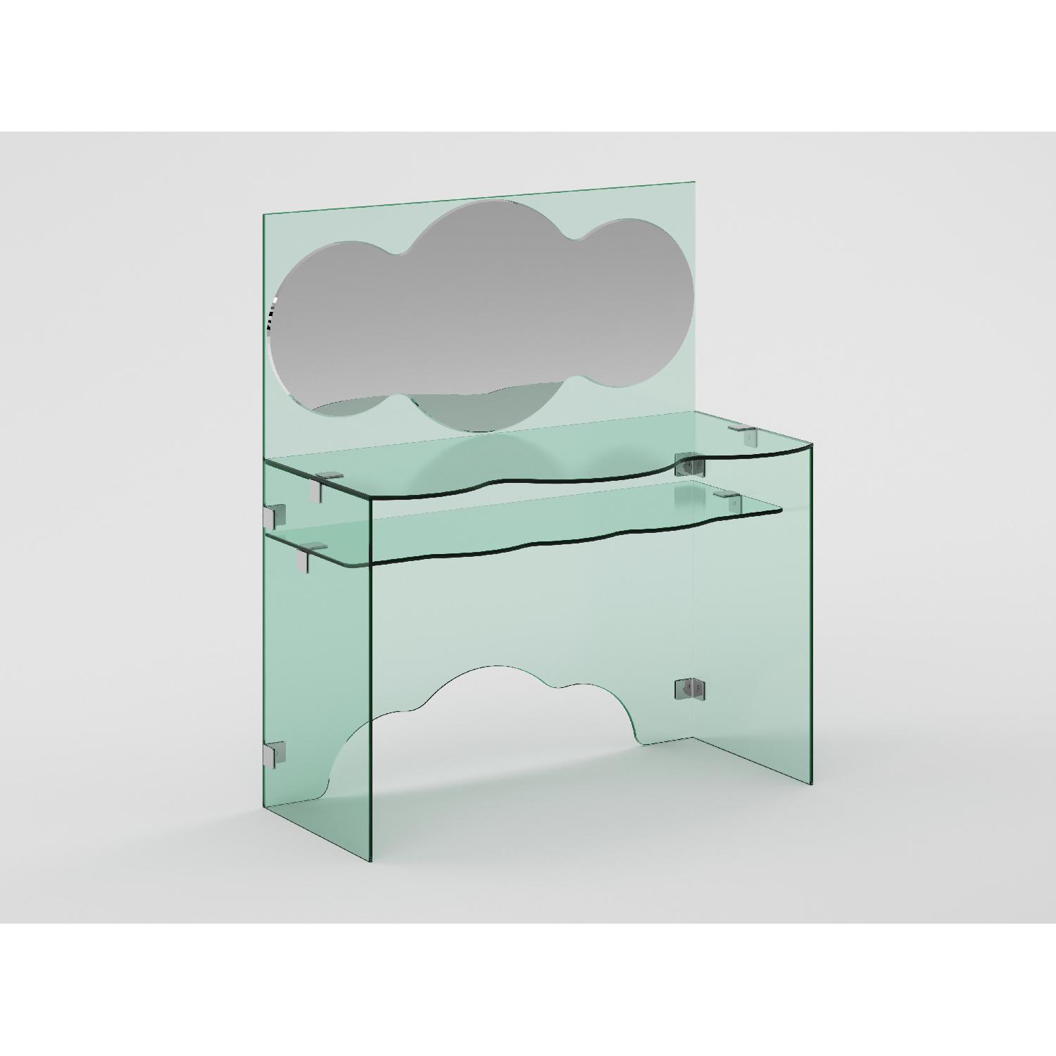 Glass & Mirrors Crystal Vanity/Makeup Station/Dressing Table - image-3