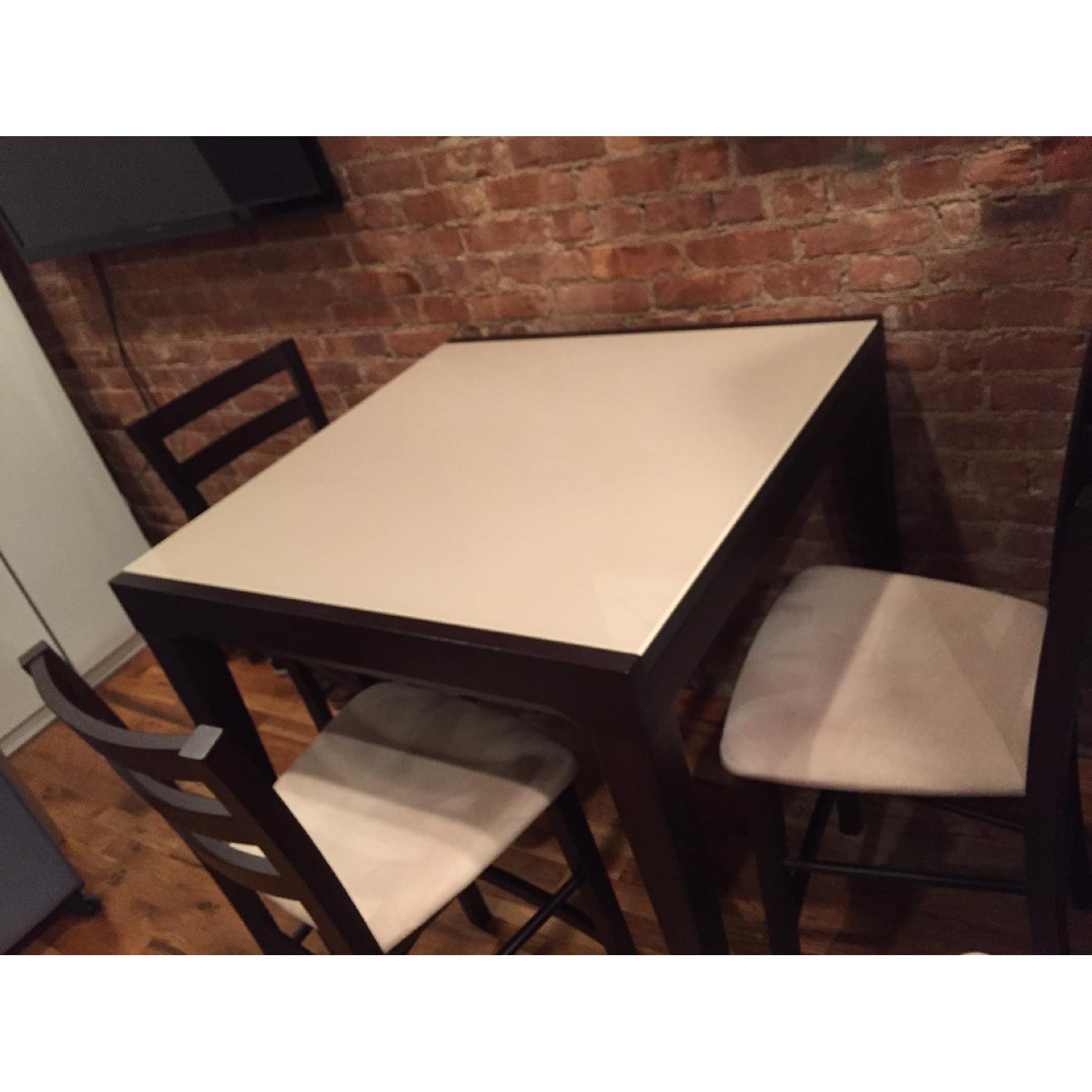 Macy's Cafe Latte Counter Height Dining Table w/ 4 Chairs - image-1