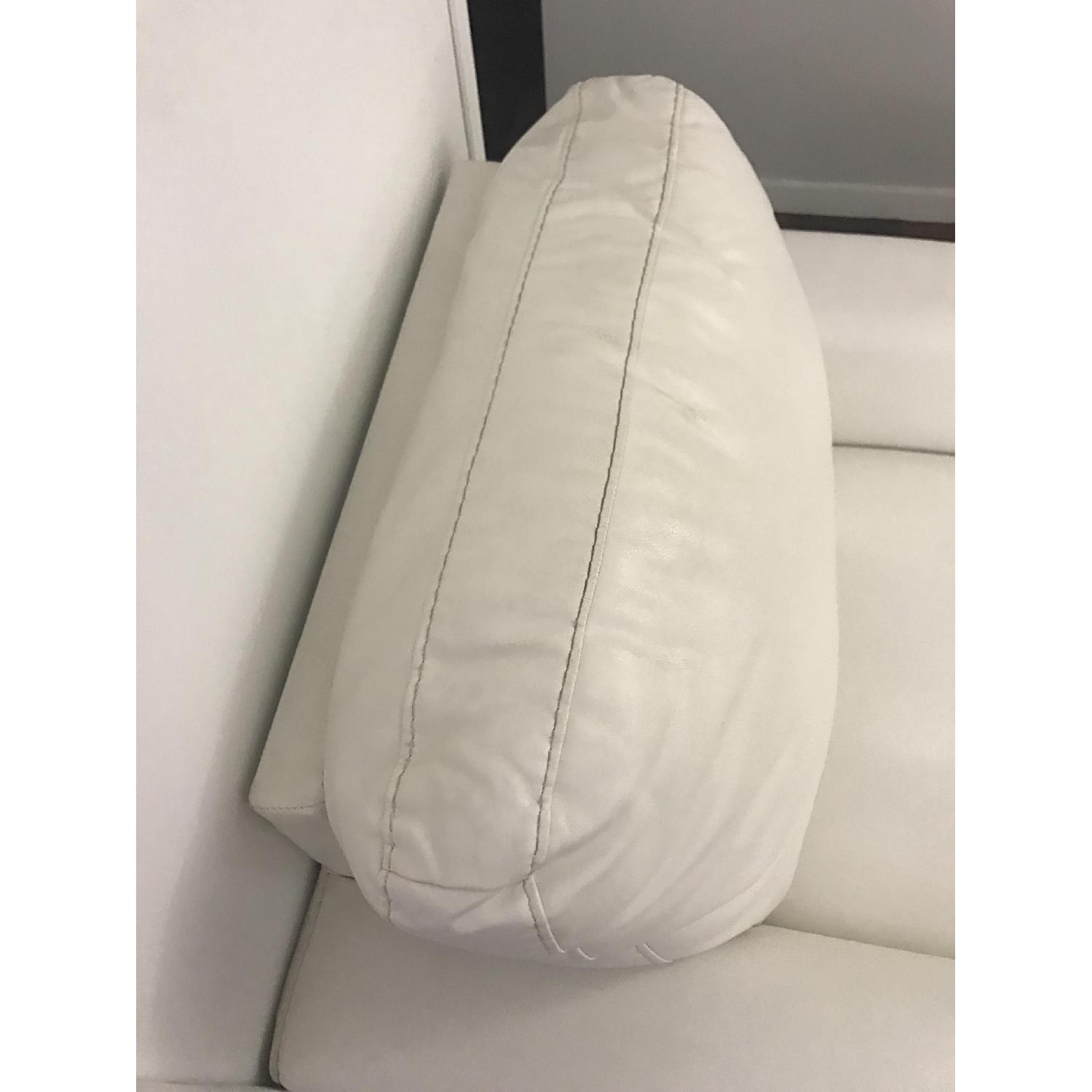 White Faux Leather Lounge Chair - image-8