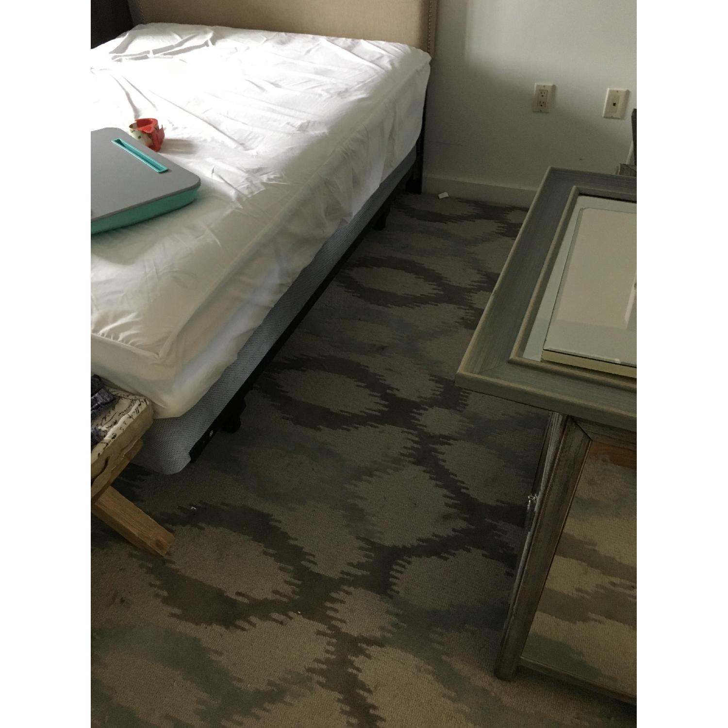 West Elm Ikat Links Wool Rug in Frost Gray - image-3