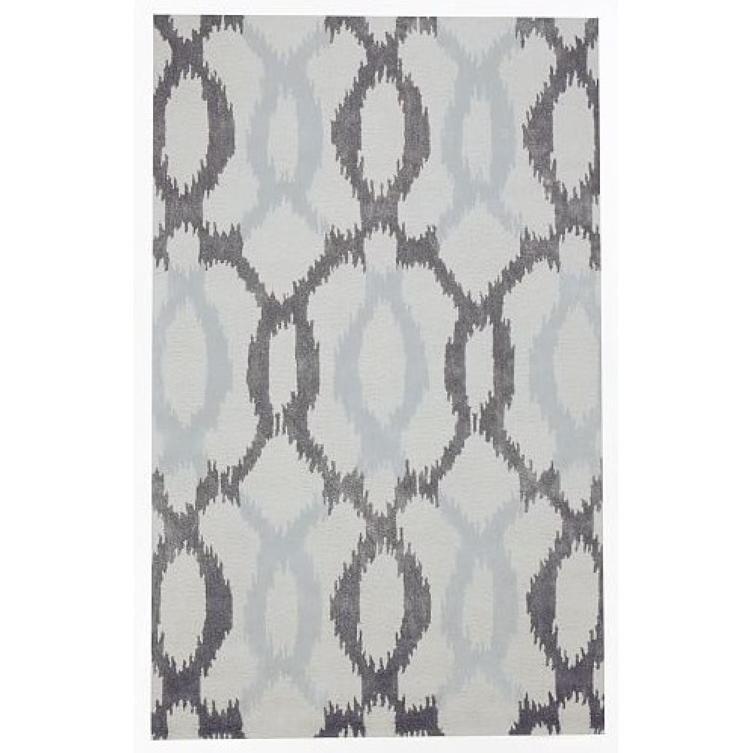 West Elm Ikat Links Wool Rug in Frost Gray - image-4