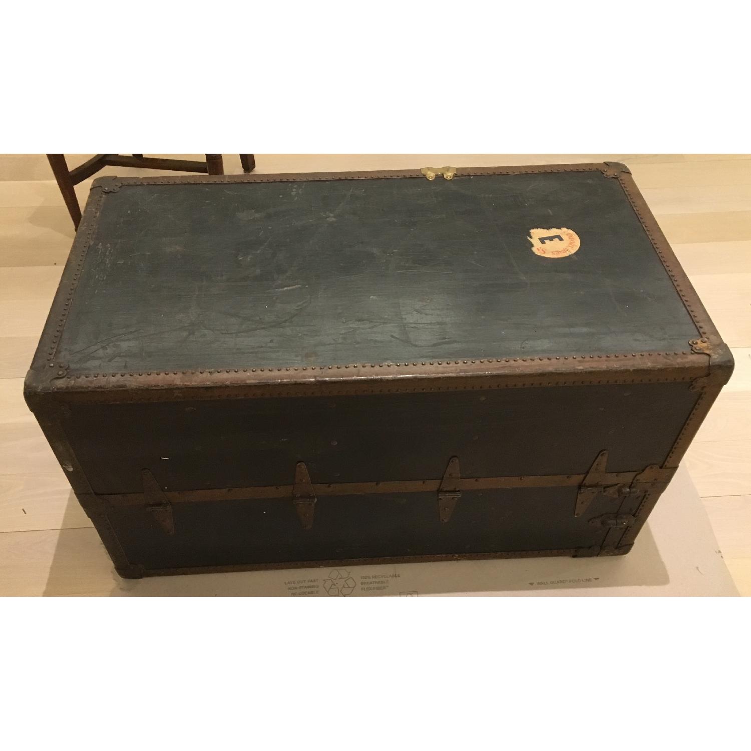 Vintage Oshkosh Steamer Trunk - image-1