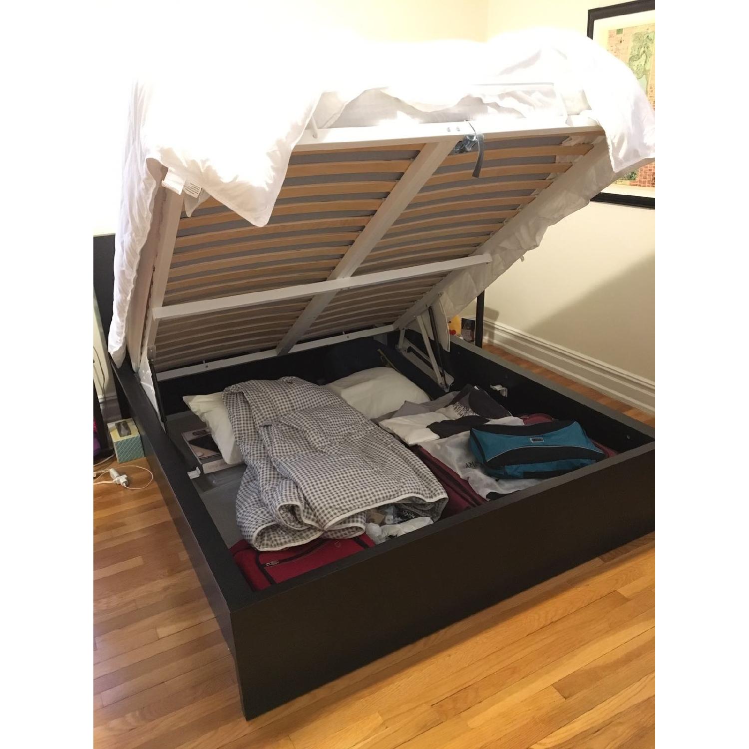 Ikea Queen Size Storage Bed Frame - image-2