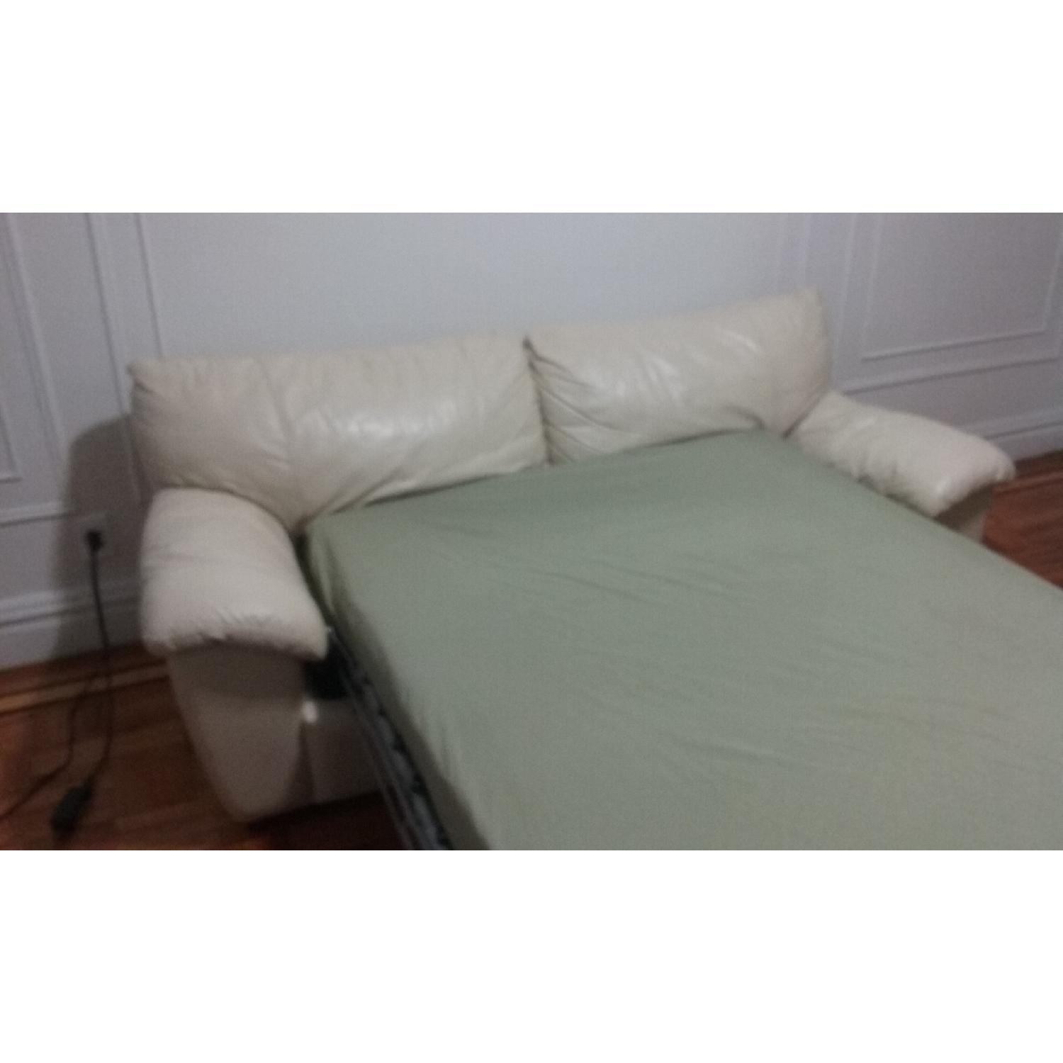 Ikea Leather Sofa bed AptDeco