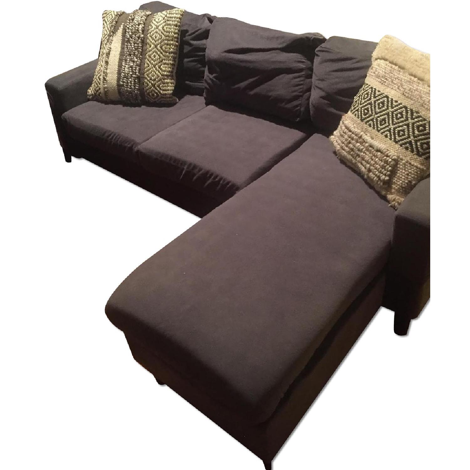 Gray L-Shape Couch - image-0