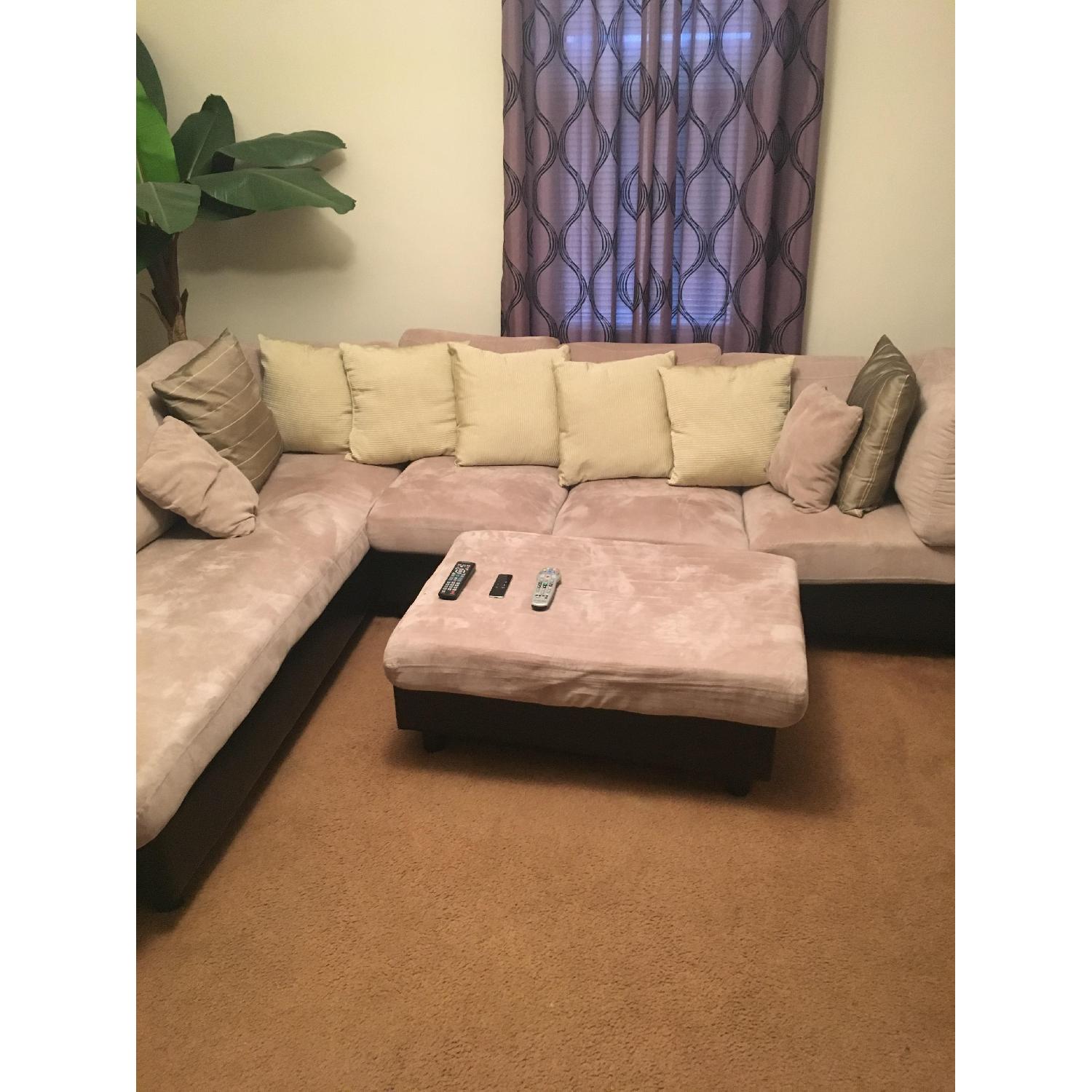 Suede Sectional Sofa - image-3