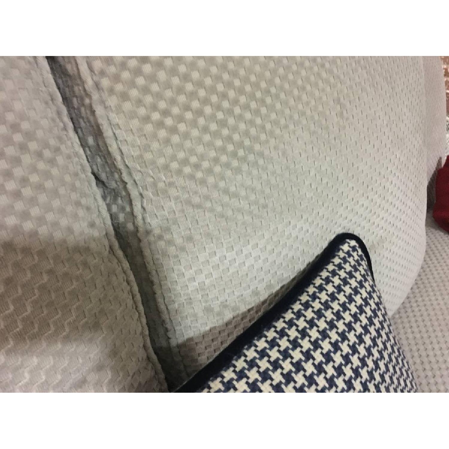 Custom Silk Grey Loveseat - image-3