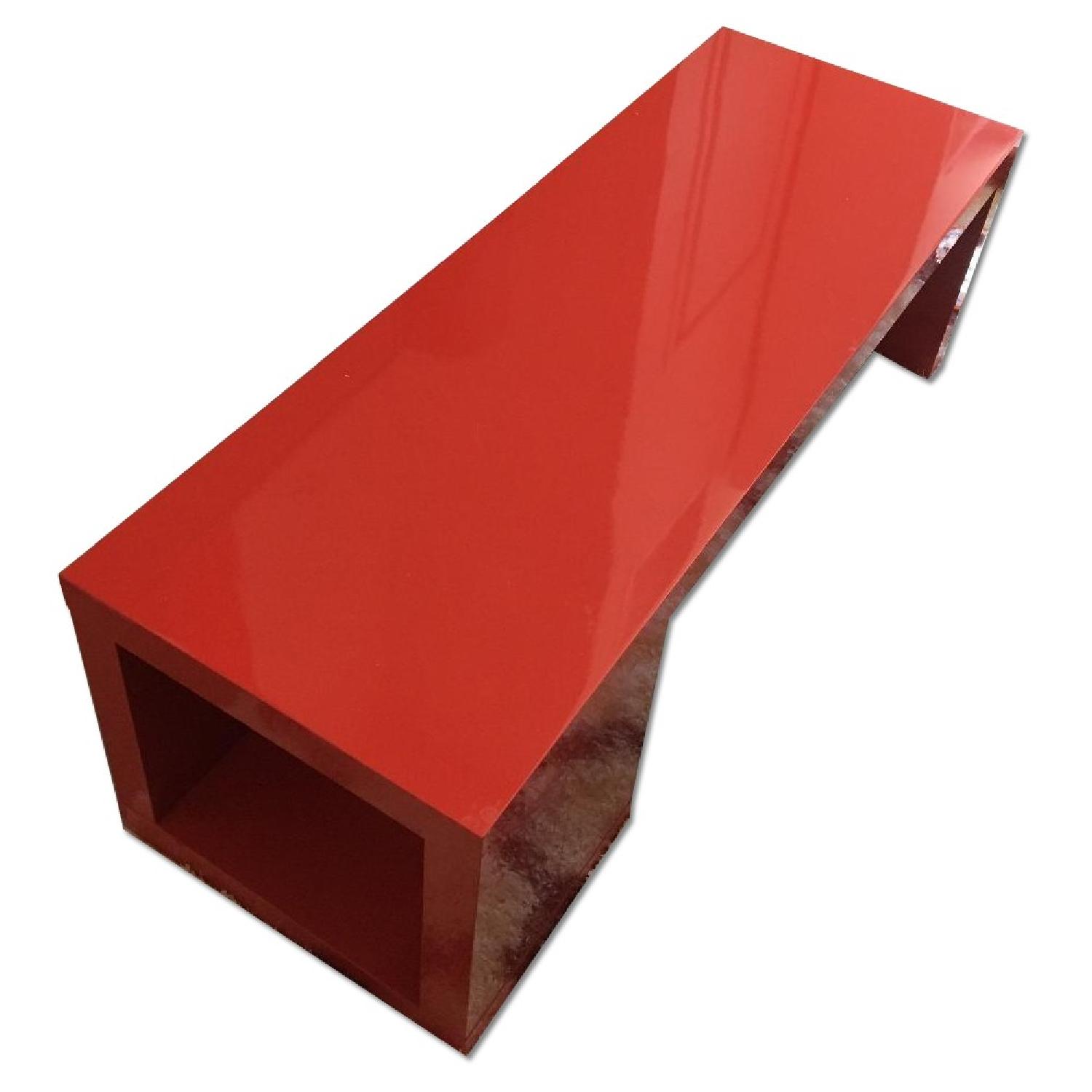 Ikea Modern Red Coffee Table AptDeco