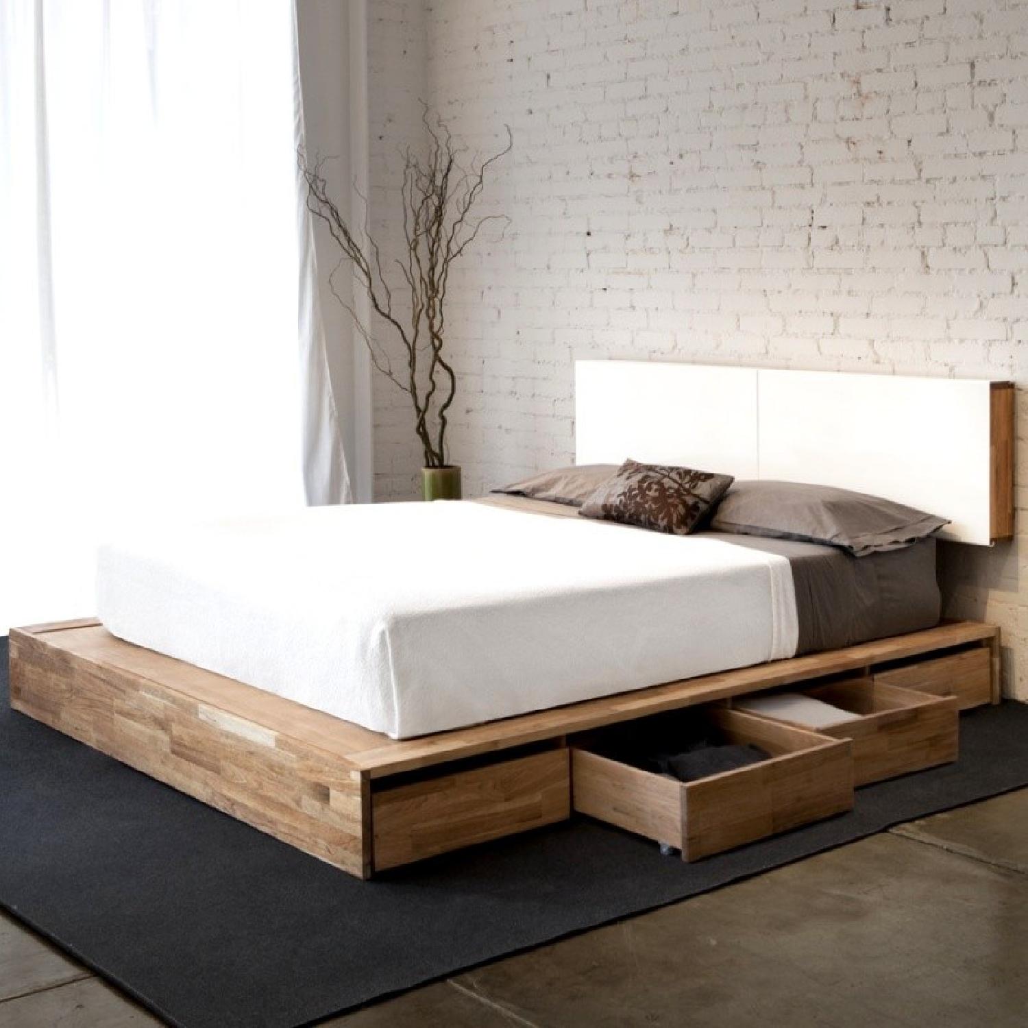 MASHstudios LAX King Size Platform Bed w/ Storage & Headboard - image-1