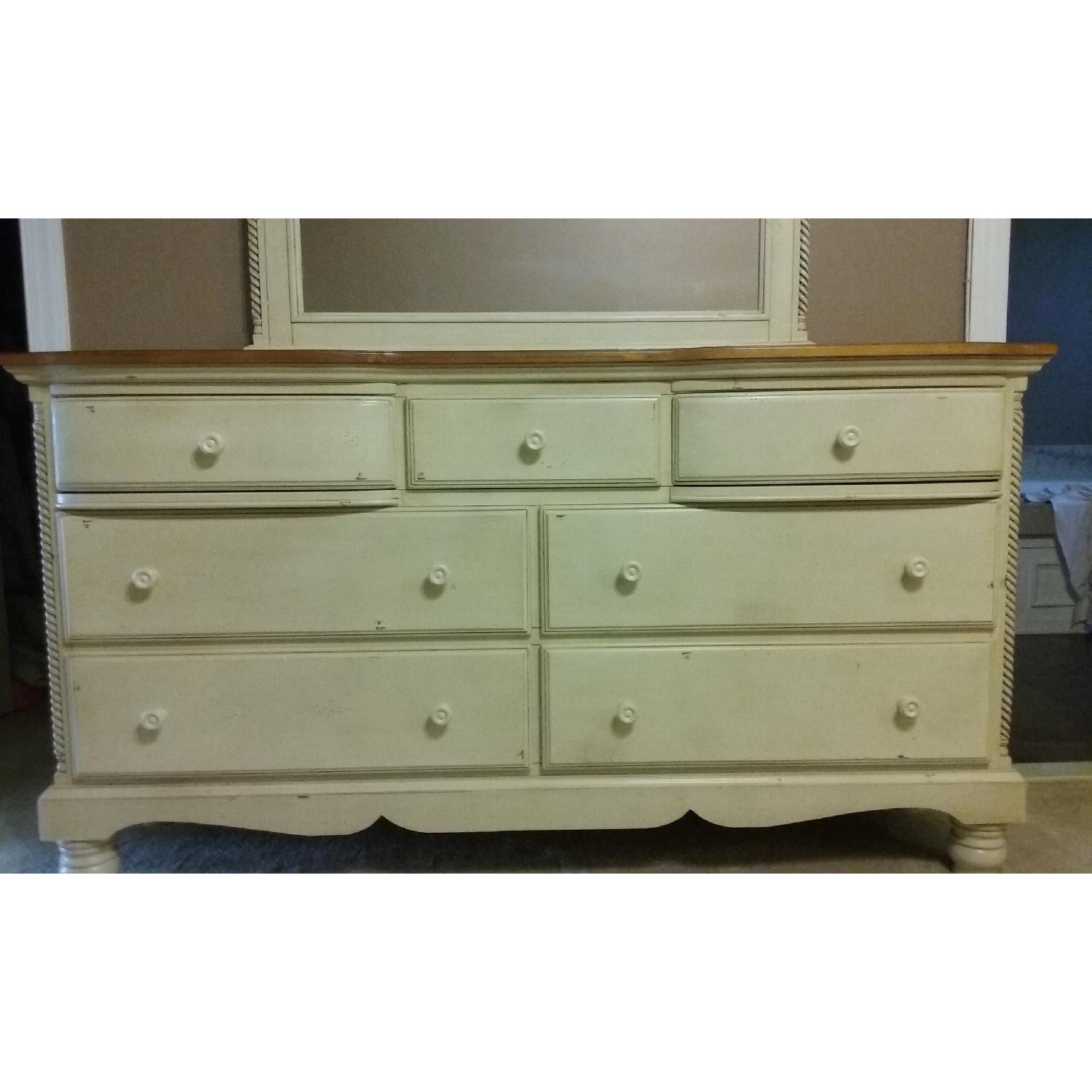 Hillsdale Wilshire Dresser in Antique White Finish - image-3