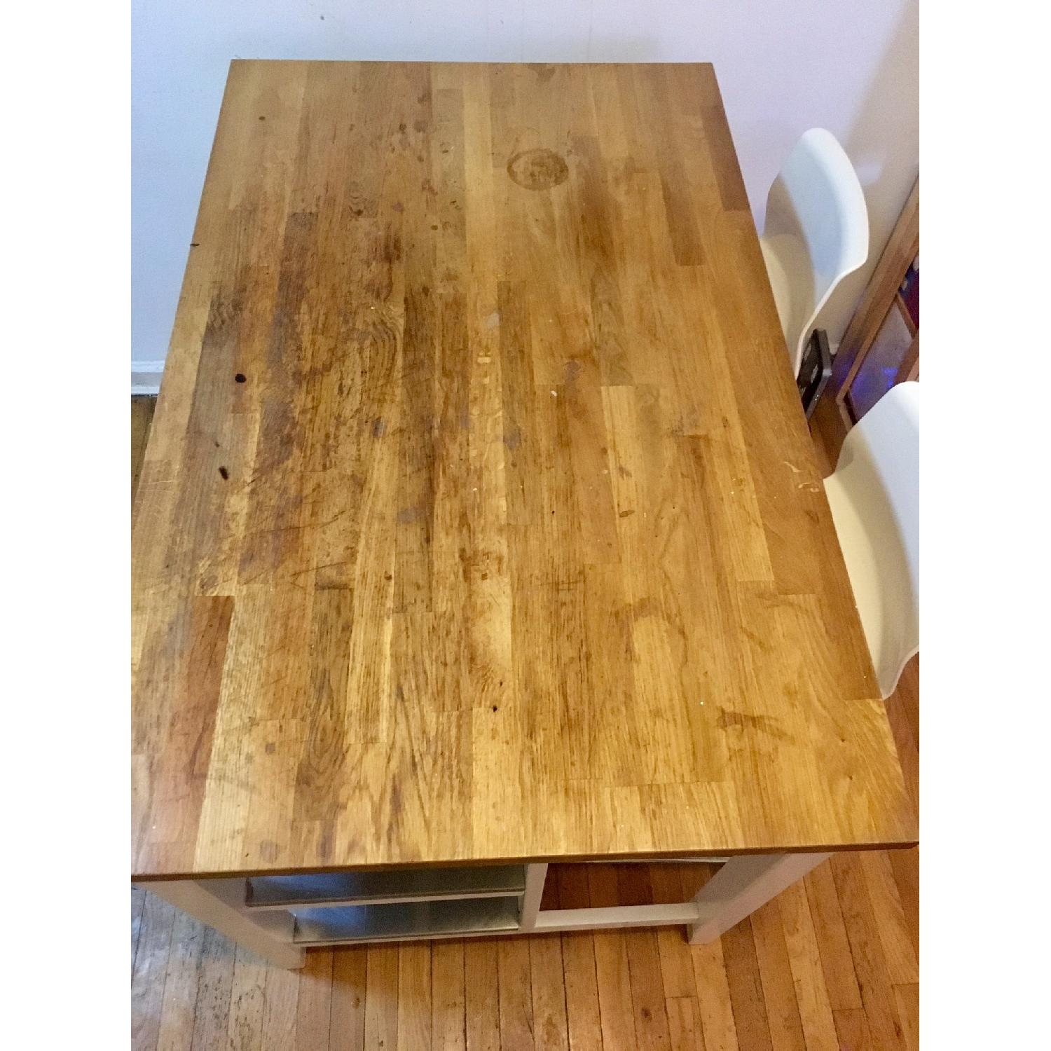 Ikea Kitchen Island w/ 2 Tall Chairs - image-2