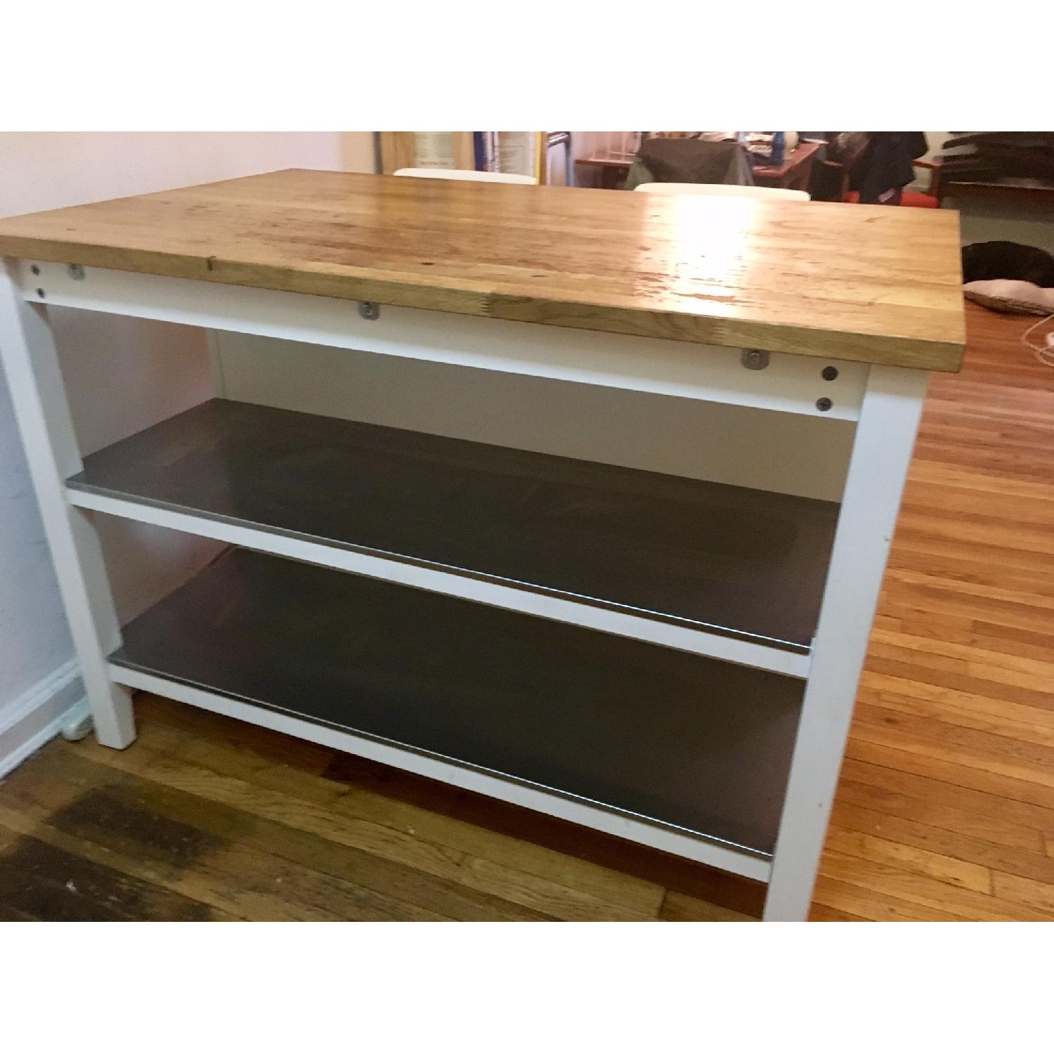 Ikea Kitchen Island w/ 2 Tall Chairs - image-3