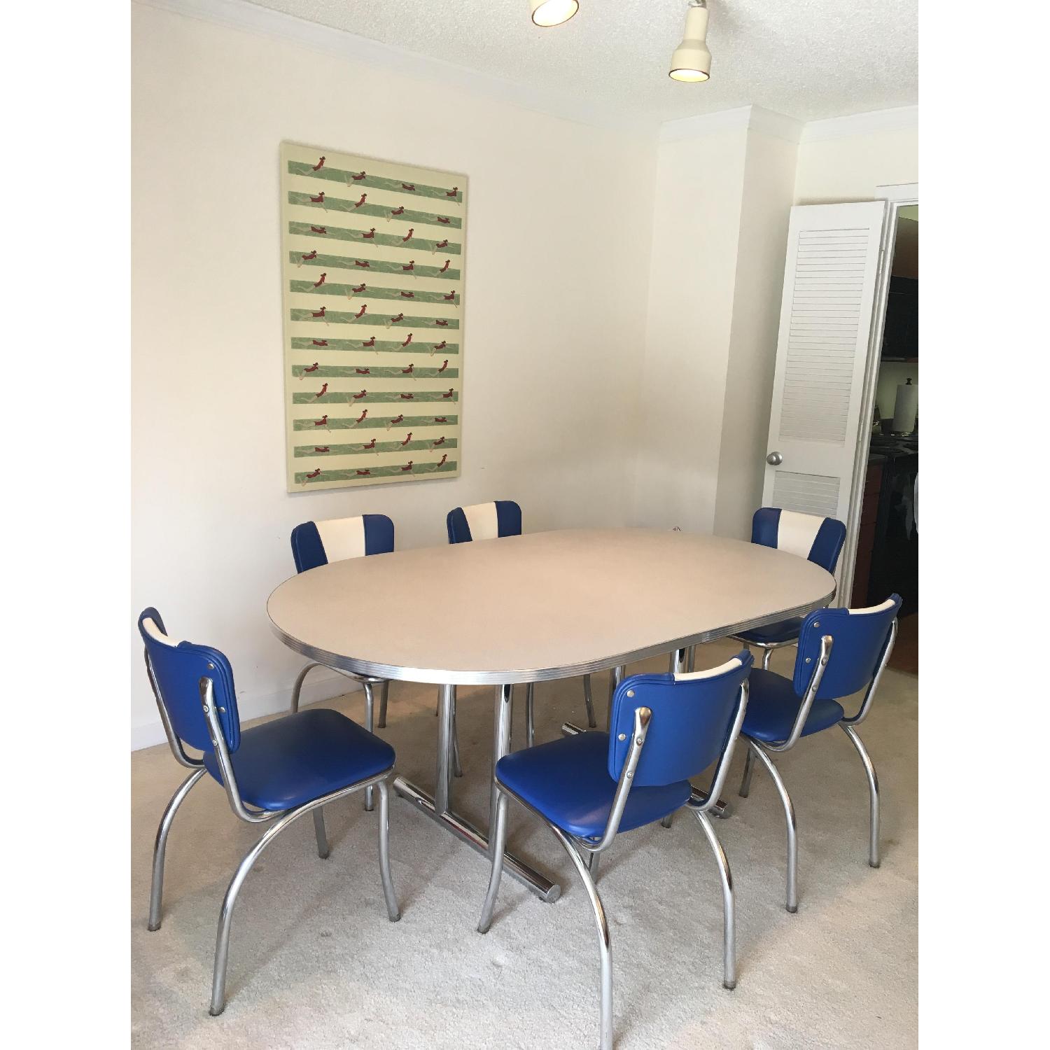 Retro 50's Diner Style 7 Piece Dining Set - image-1