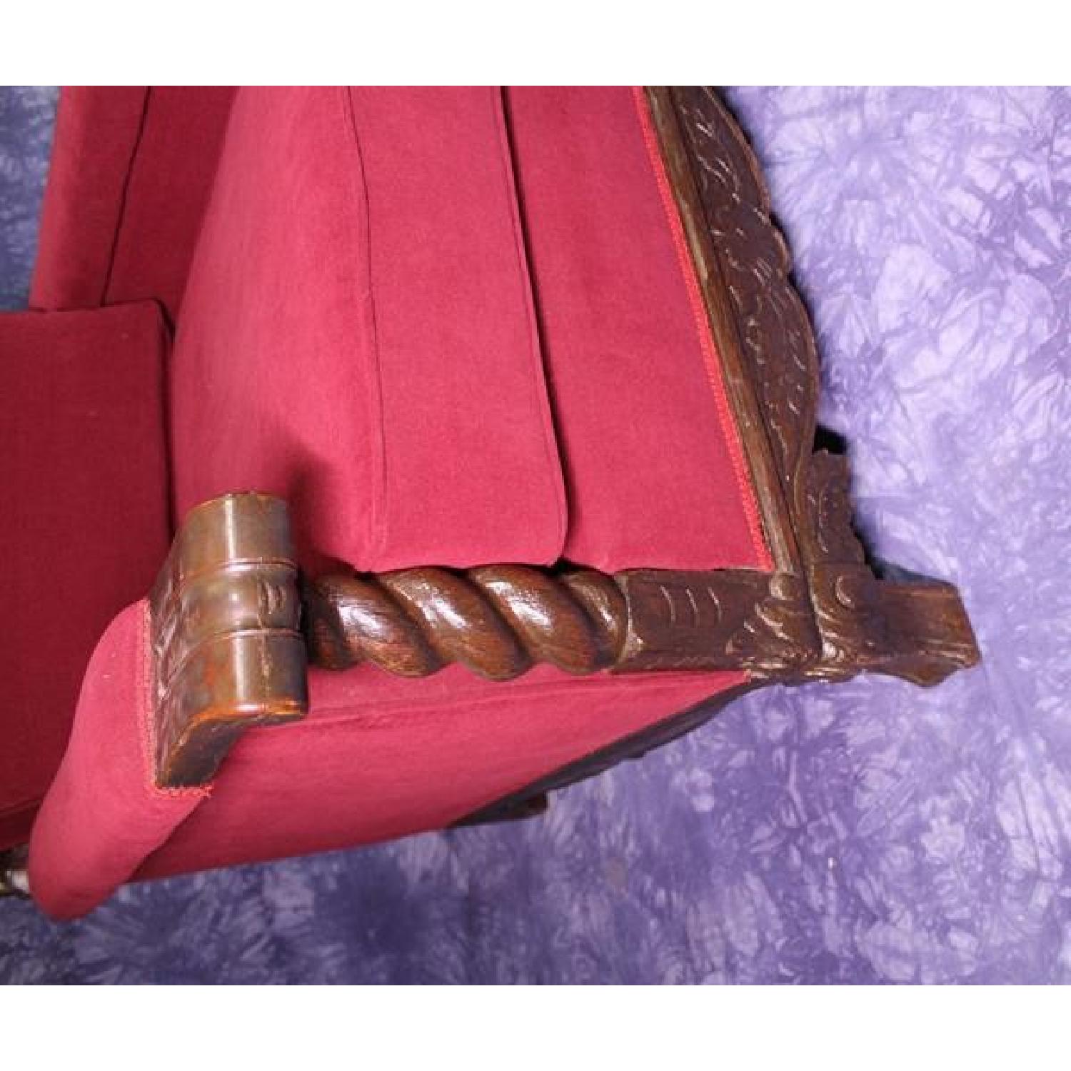 19th C Antique Oak Club Chair - image-8