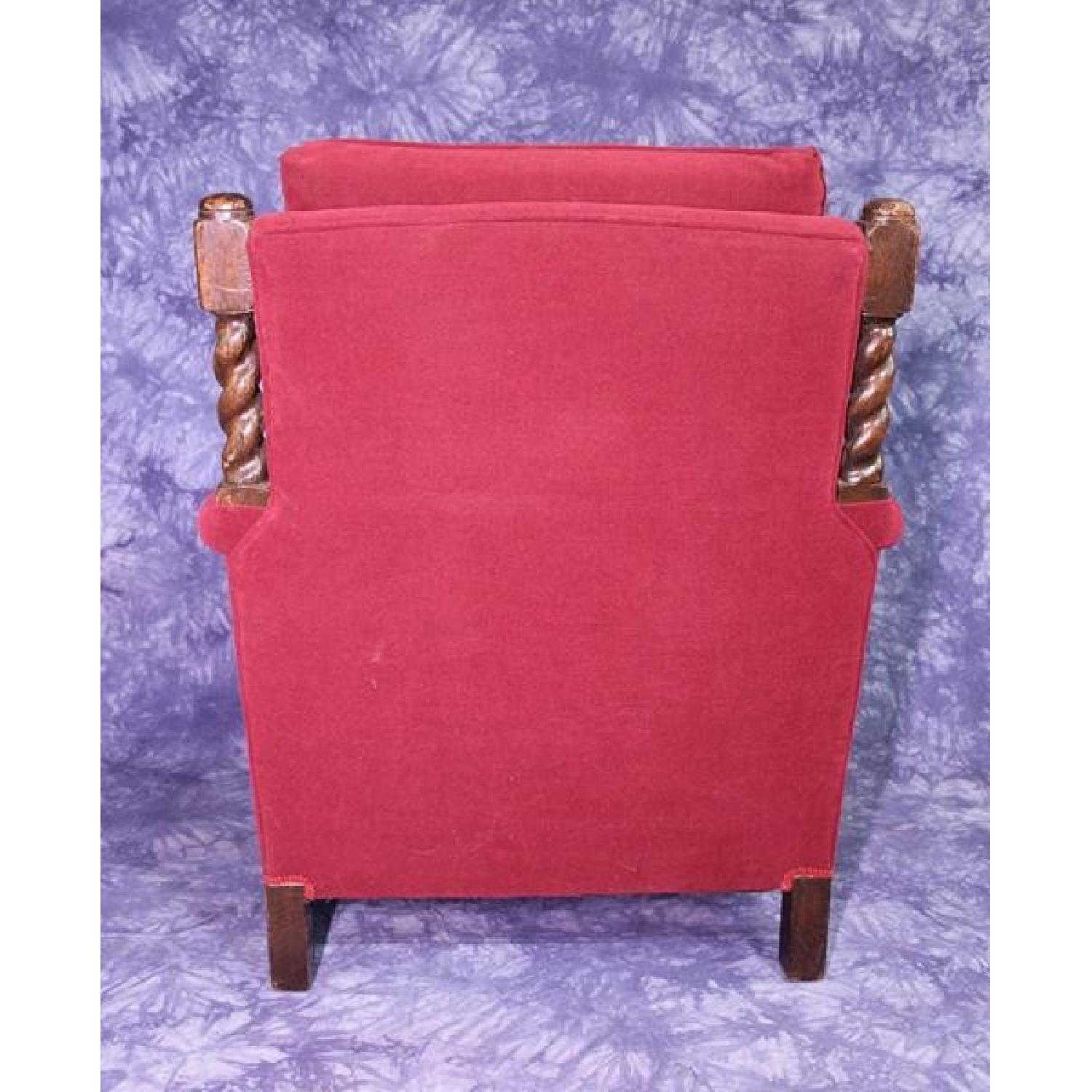 19th C Antique Oak Club Chair - image-10