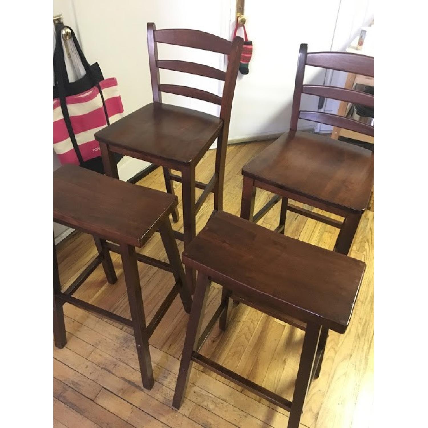 High Top Dining Table w/ 2 Chairs + 2 Stools - image-2