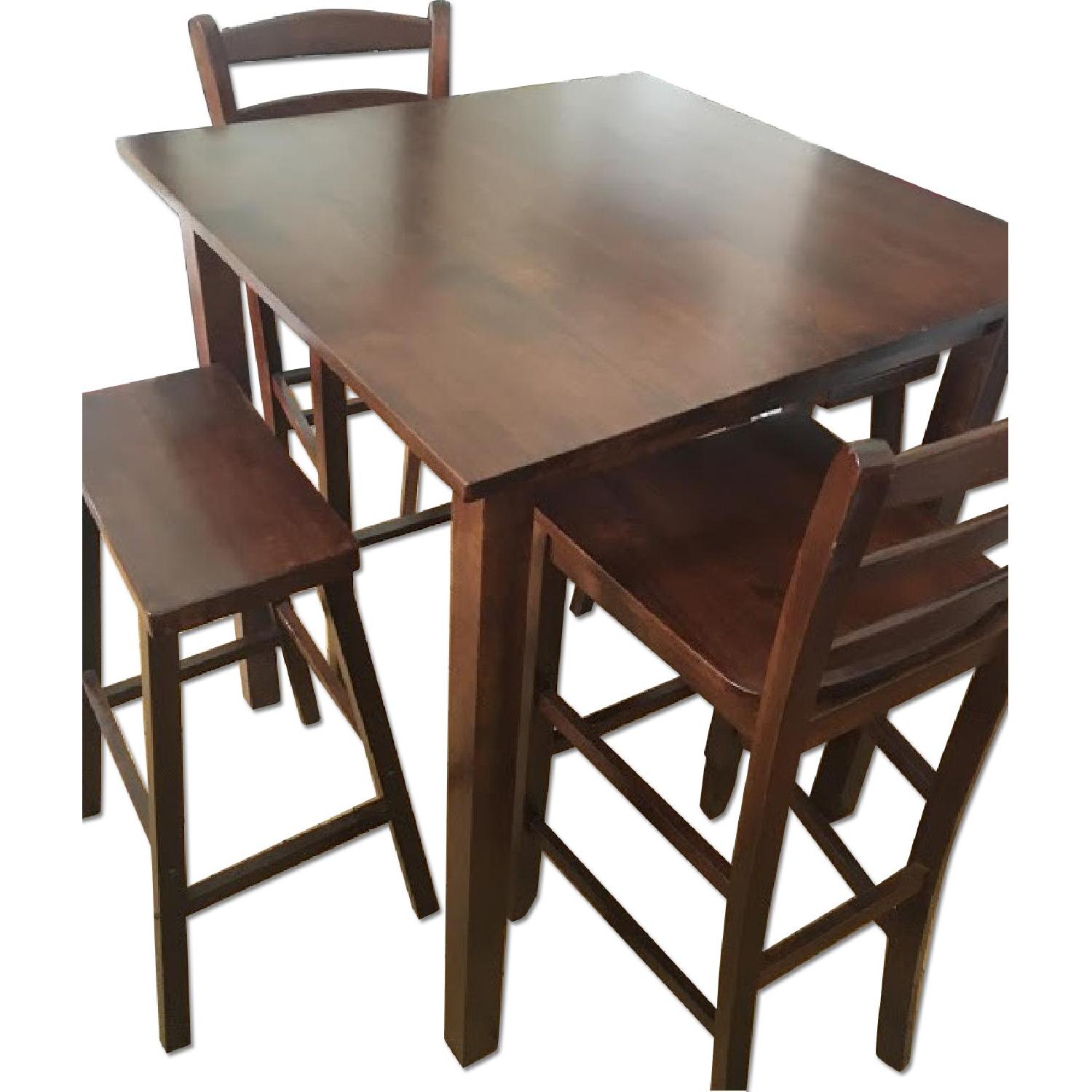 High Top Dining Table w/ 2 Chairs + 2 Stools AptDeco