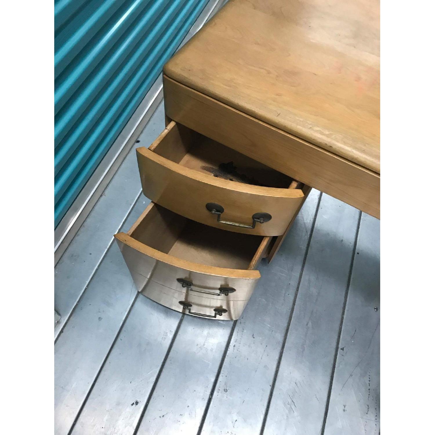 Mid Century Heywood Wakefield Style Champagne Finish Kneehole Desk