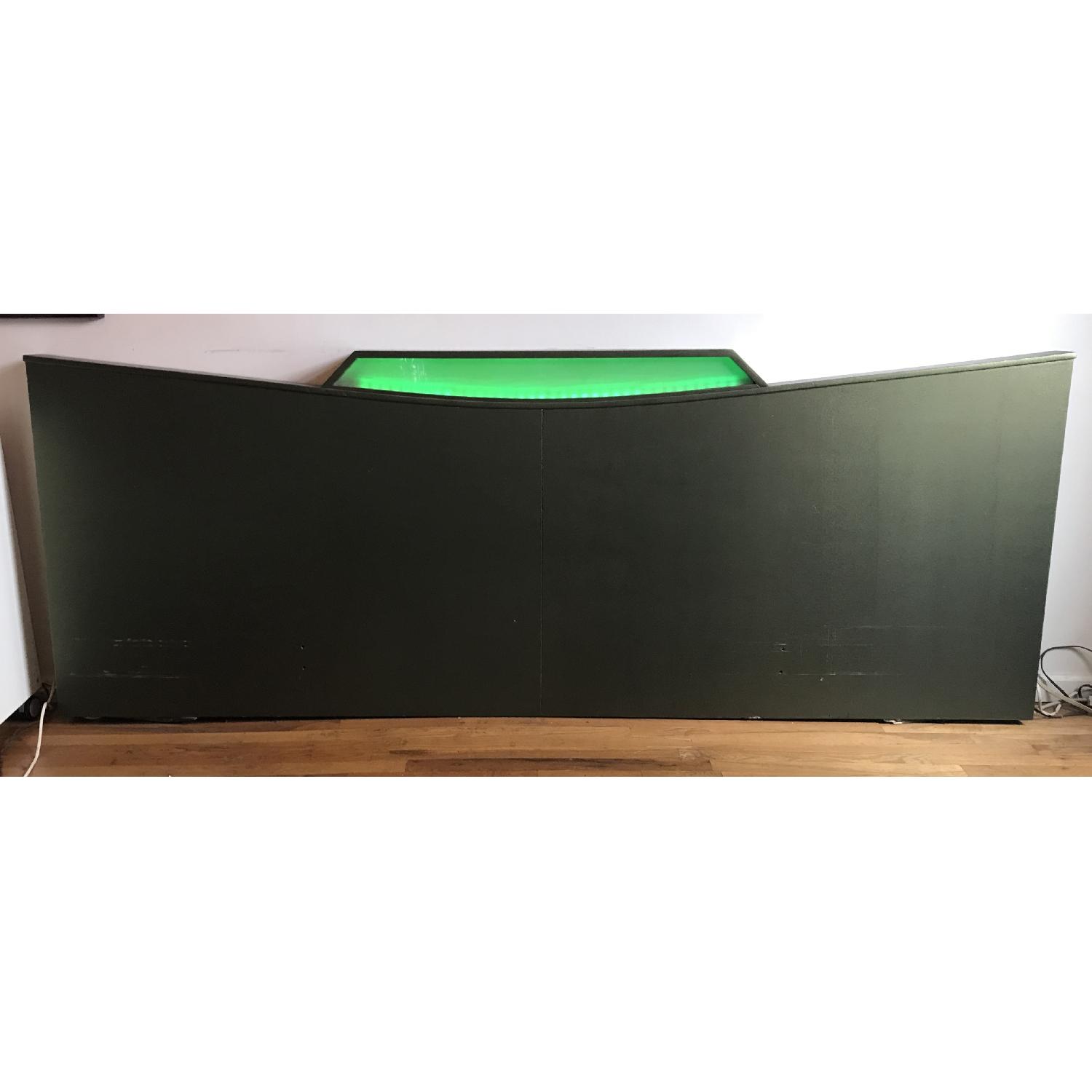 Vintage 1950's Oriental Head Board w/ LED Light - image-2