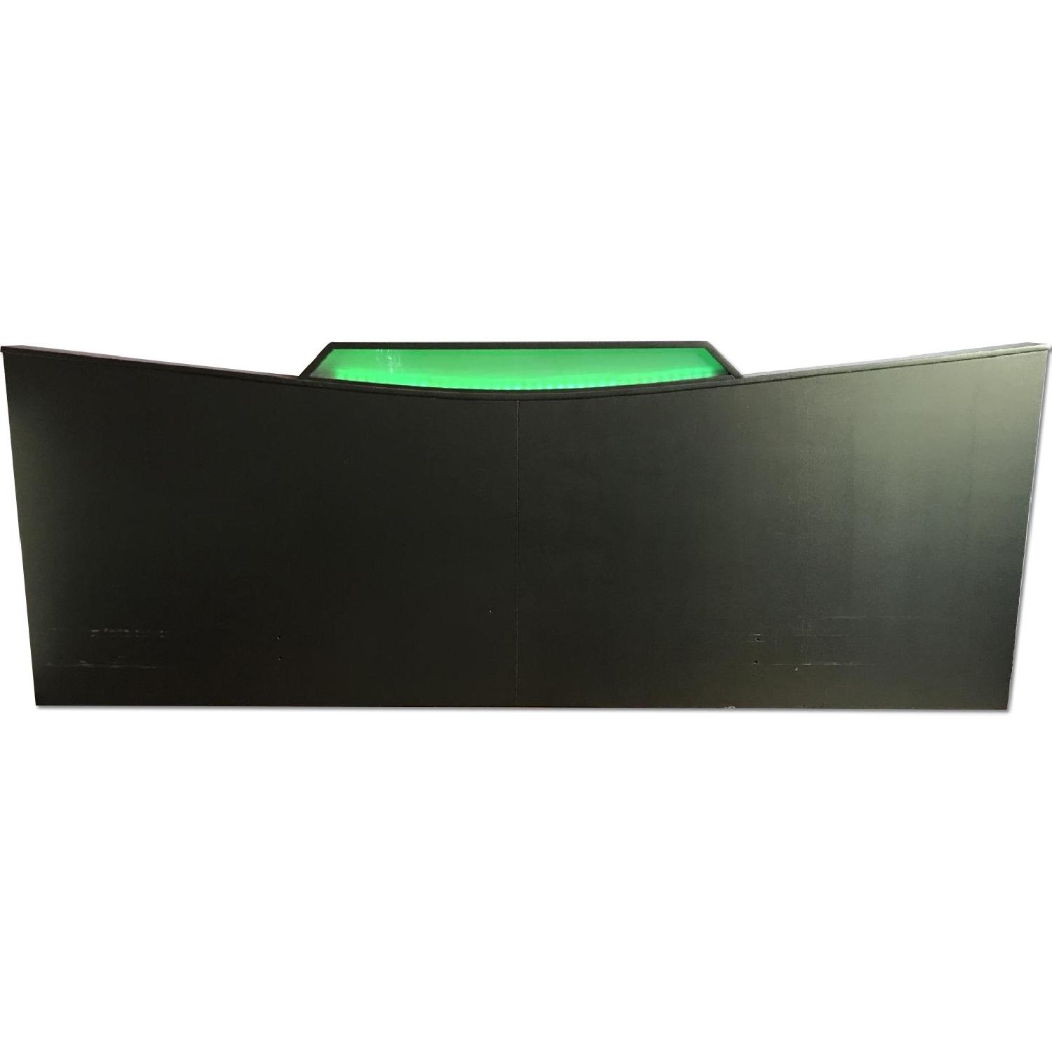 Vintage 1950's Oriental Head Board w/ LED Light - image-0