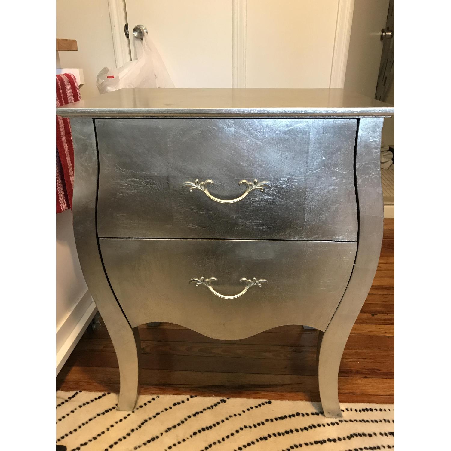 Pier 1 Silver 2 Drawer Nightstand/End Table - image-1