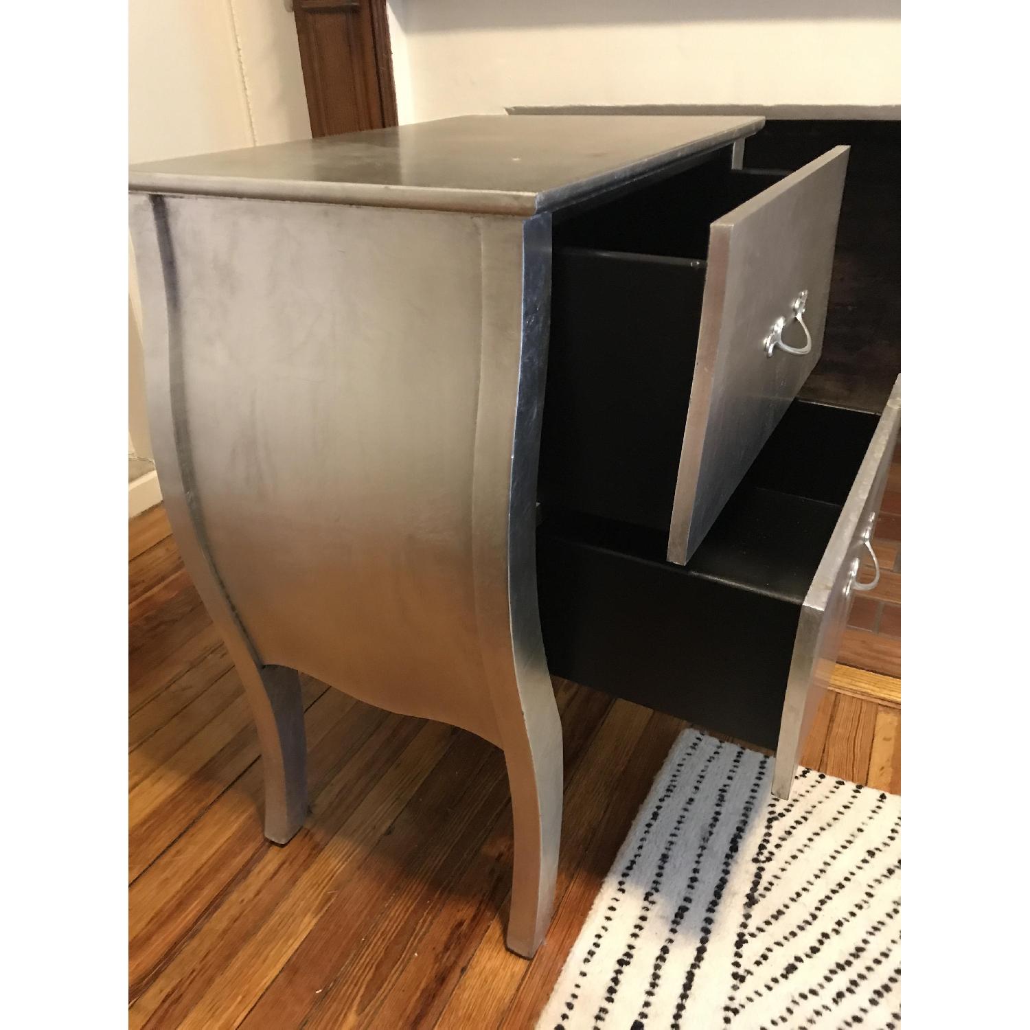 Pier 1 Silver 2 Drawer Nightstand/End Table - image-2