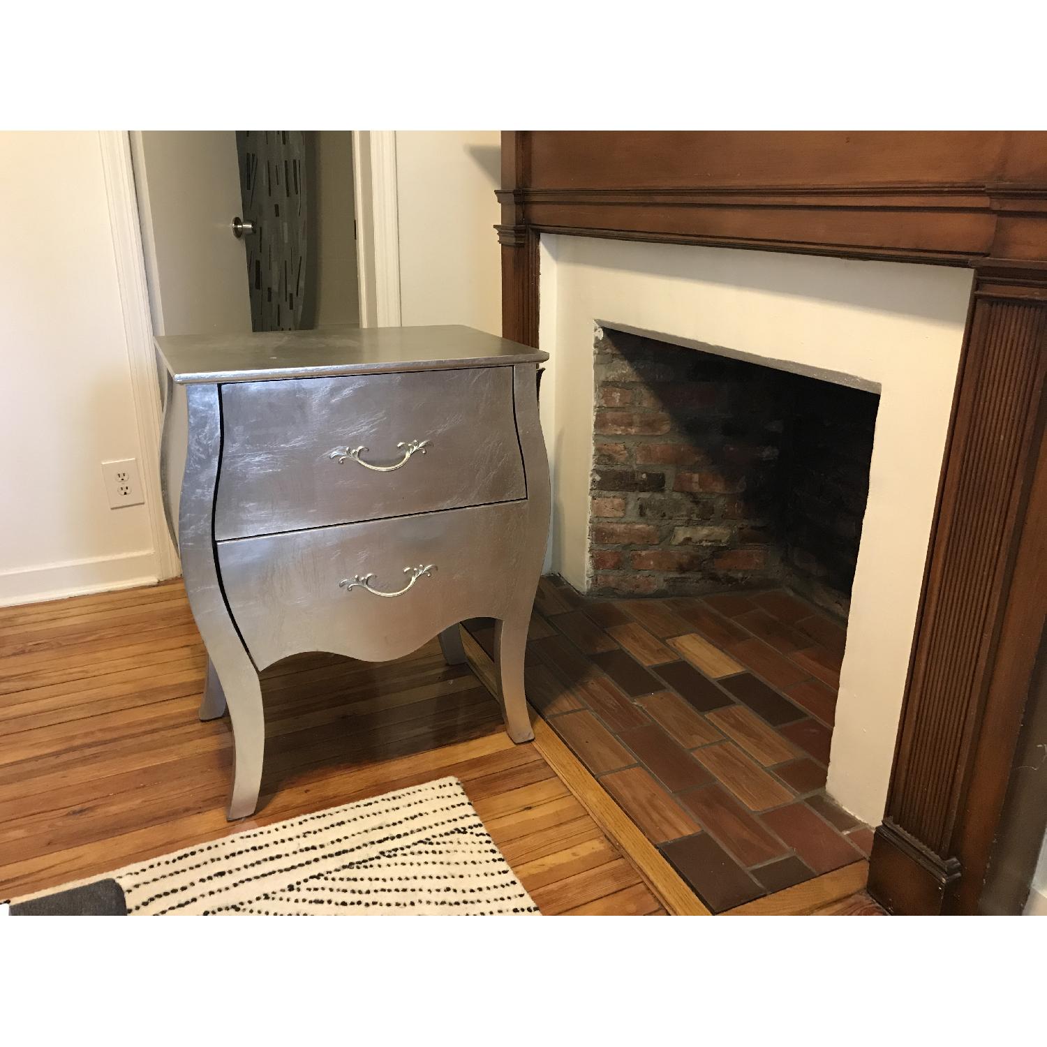 Pier 1 Silver 2 Drawer Nightstand/End Table - image-5