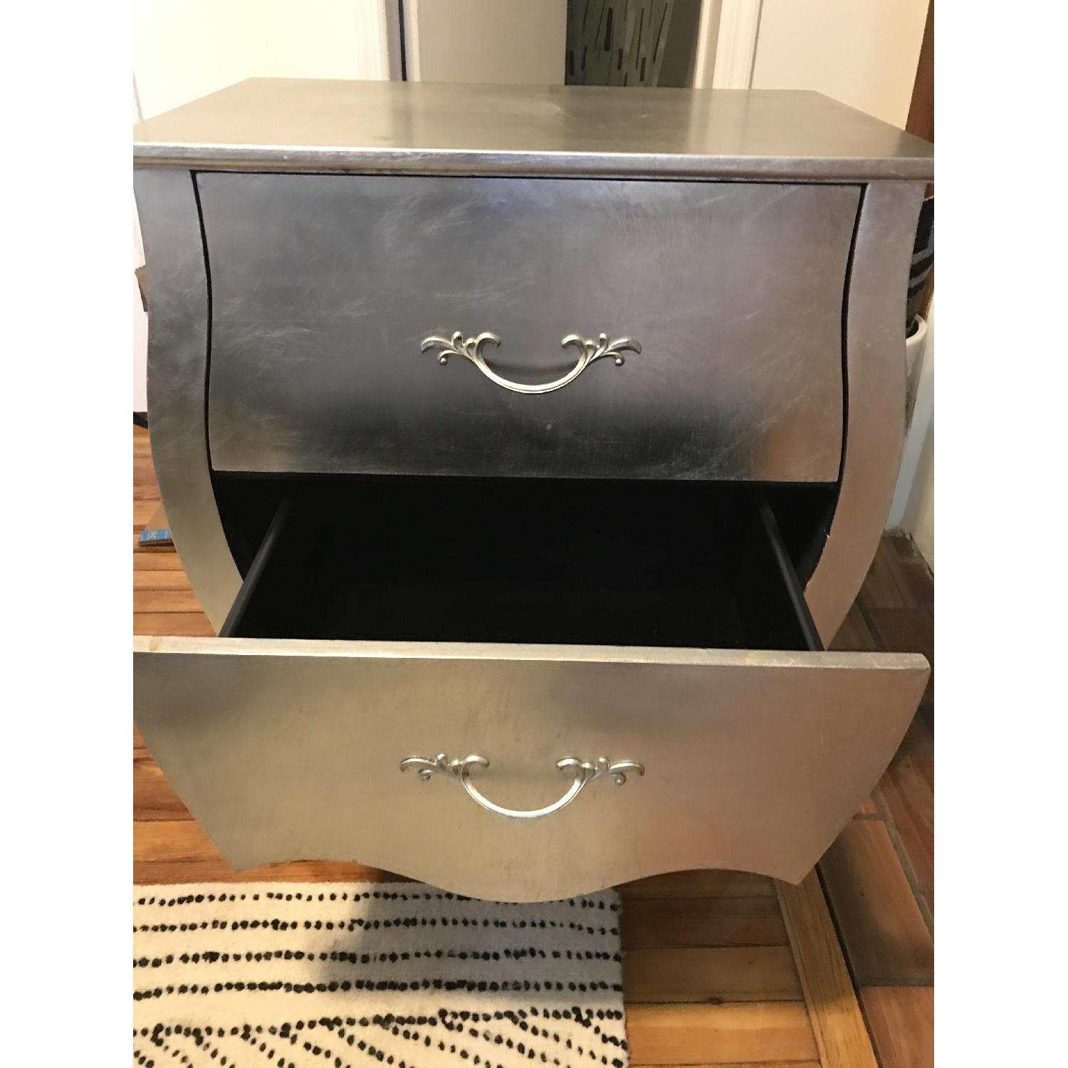 Pier 1 Silver 2 Drawer Nightstand/End Table - image-7