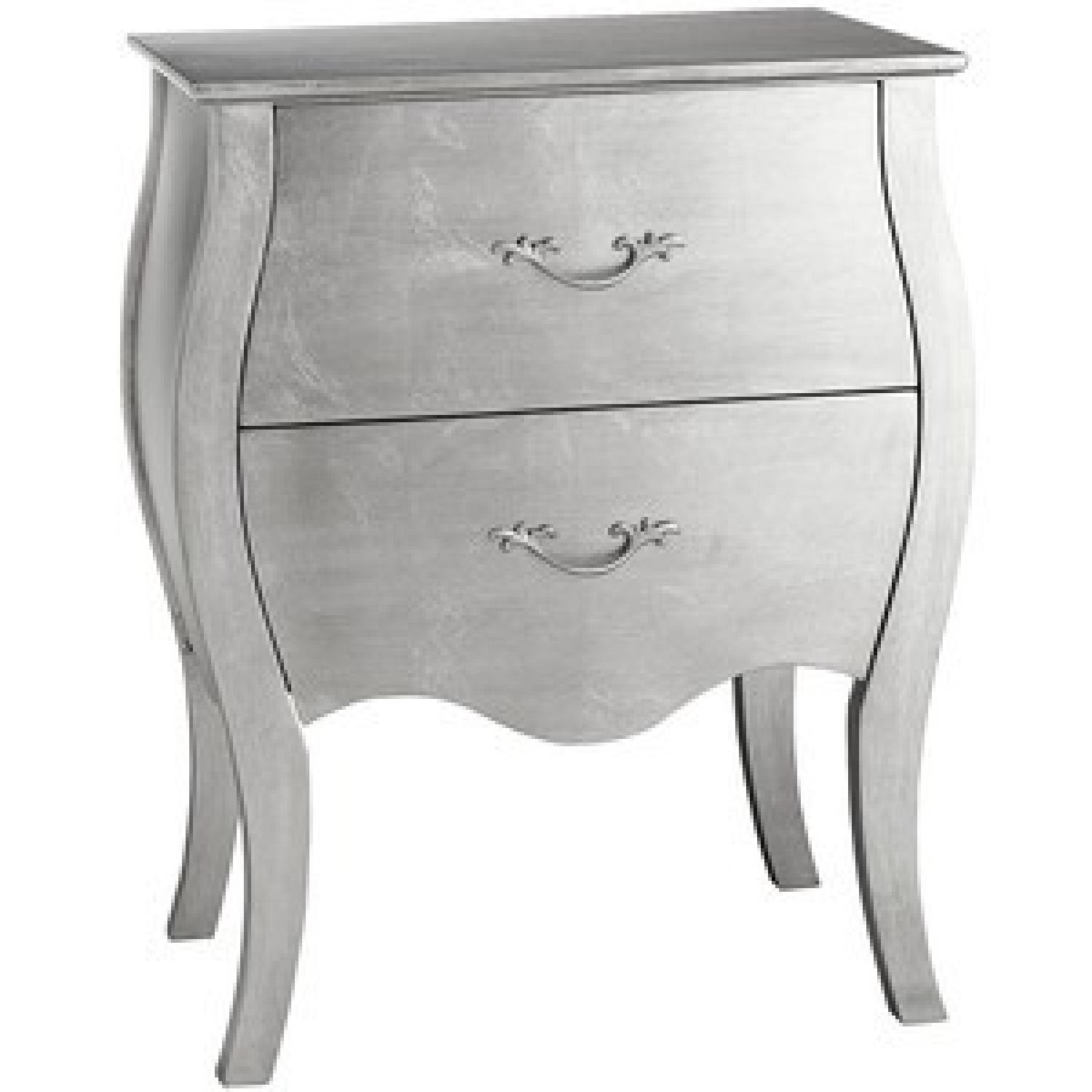 Pier 1 Silver 2 Drawer Nightstand/End Table - image-8