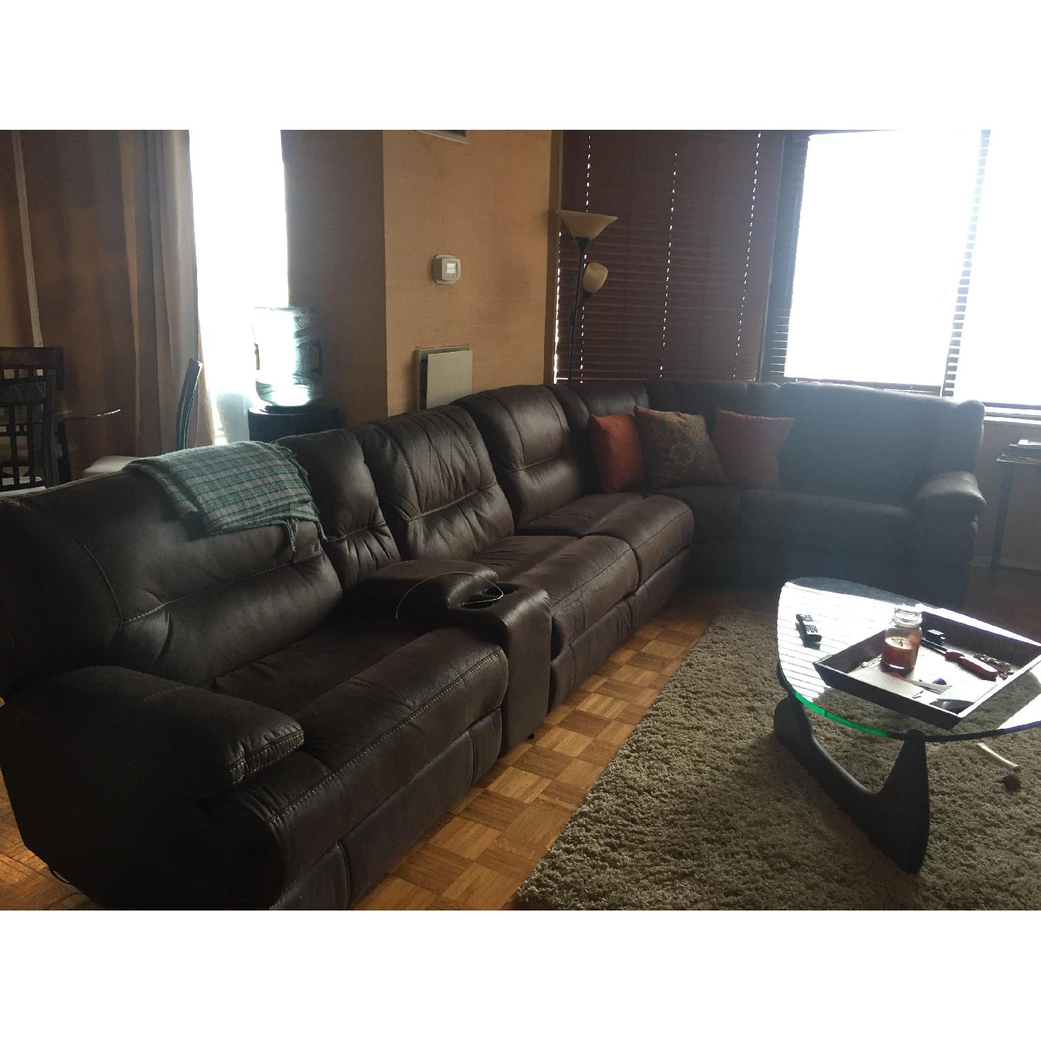 Macy's 6 Piece Power Reclining Sectional Sofa - image-2