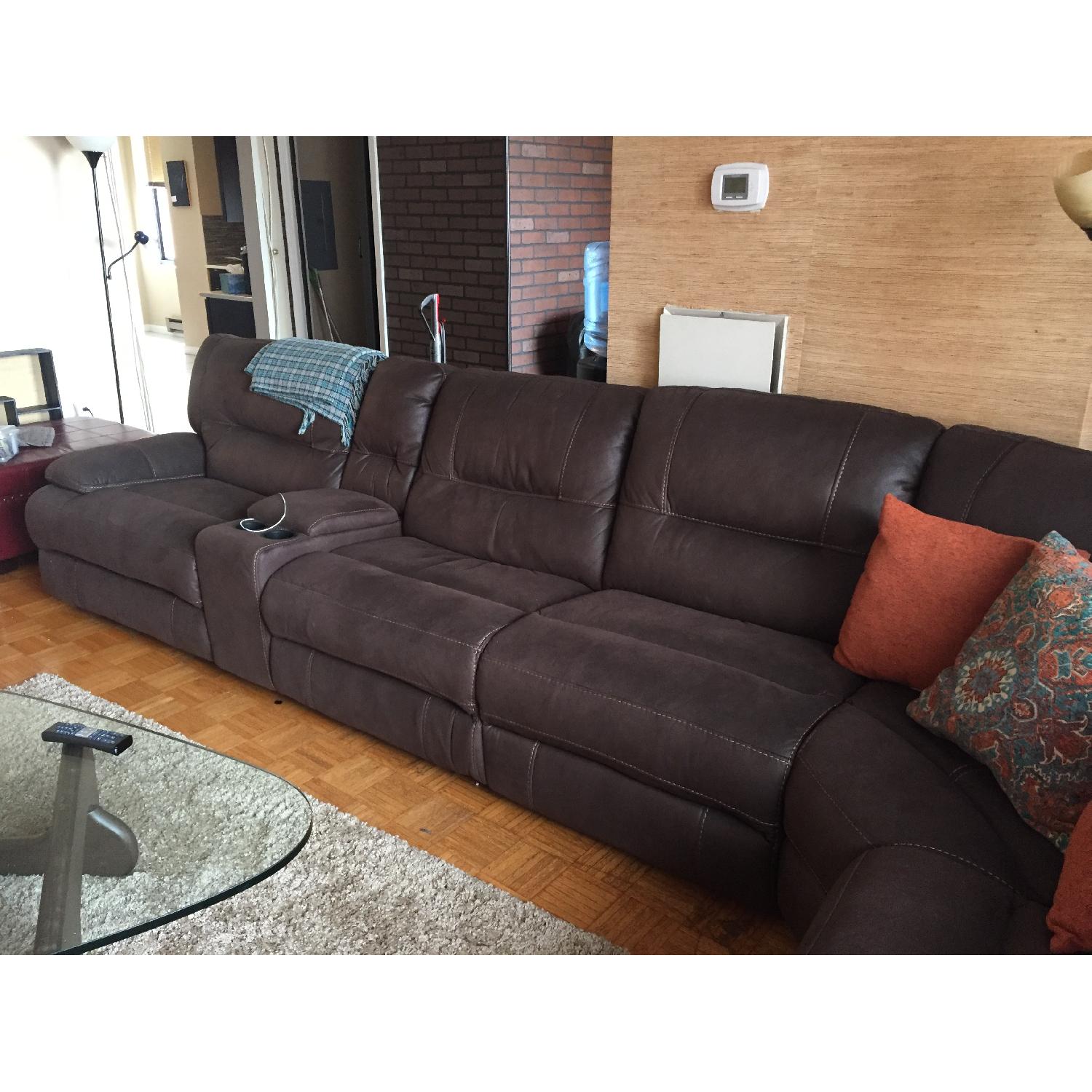 Macy's 6 Piece Power Reclining Sectional Sofa - image-3