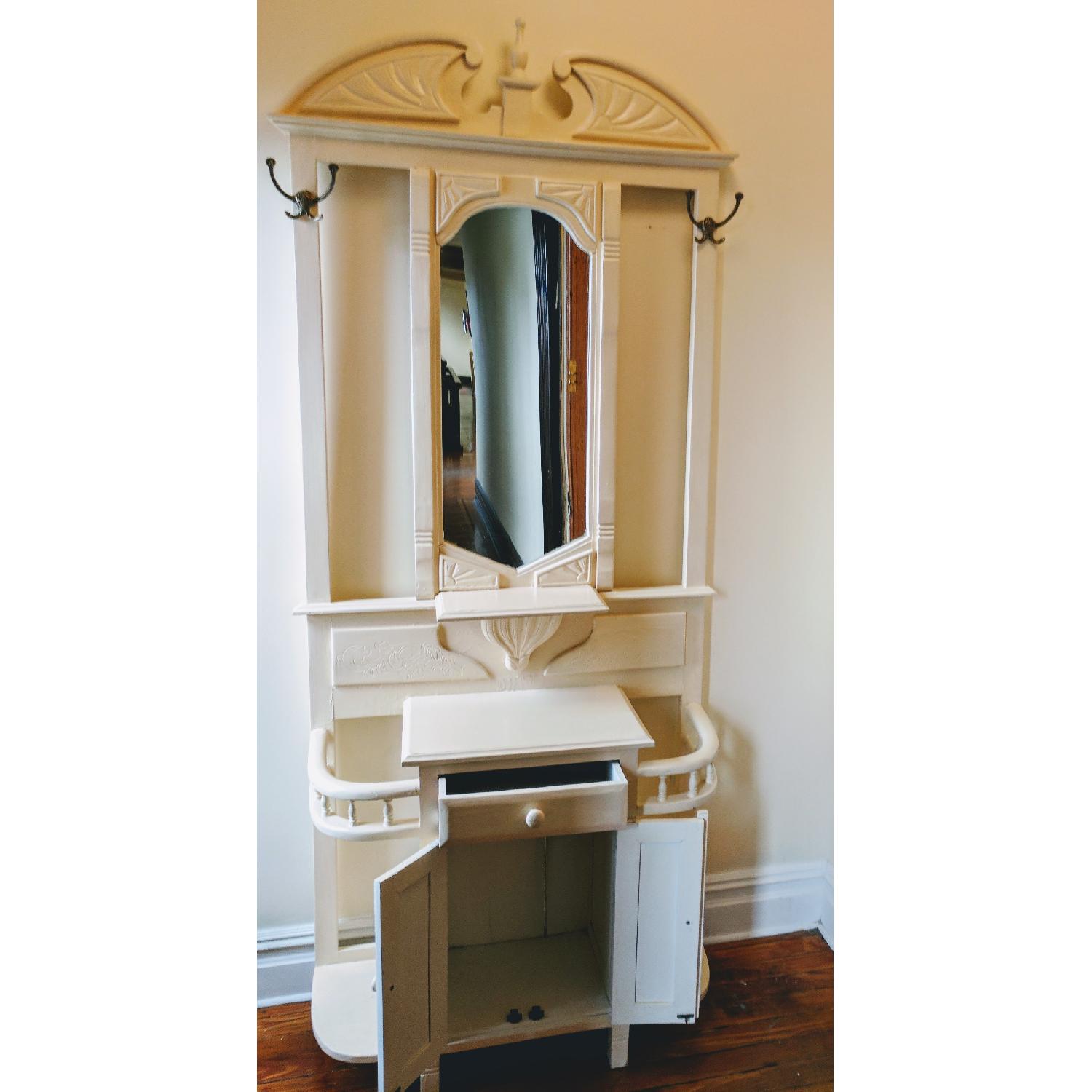 Vintage Hall Tree w/ Mirror - image-2