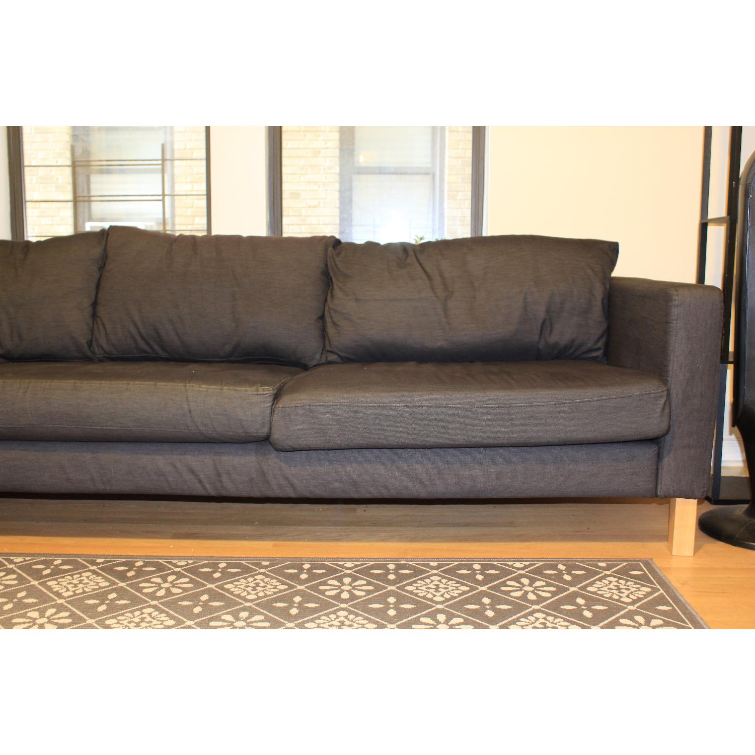 Large Dark Blue Sectional Sofa - image-3