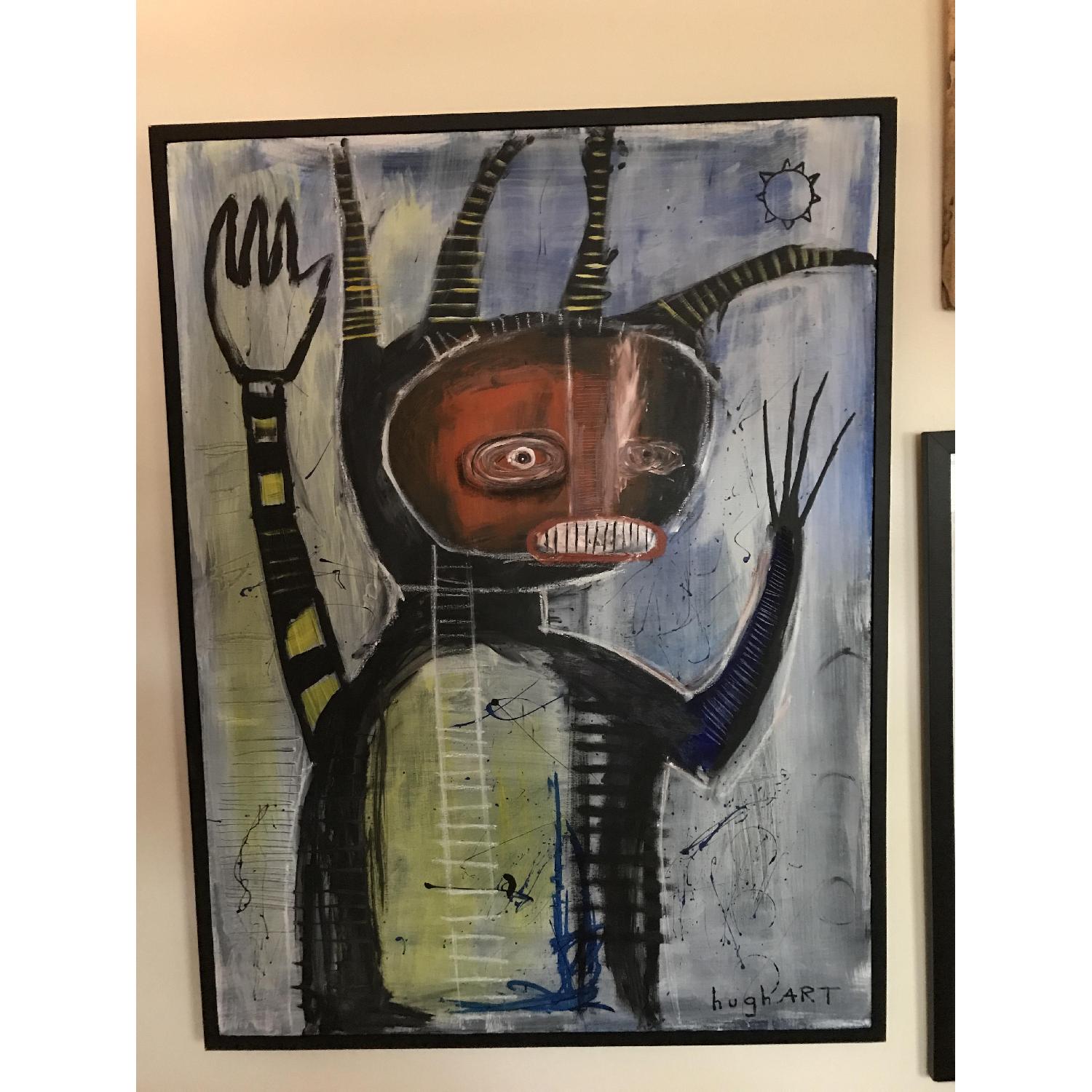 Jeff Hughart Acrylic/Oil Stick on Canvas - Beetleman - image-1