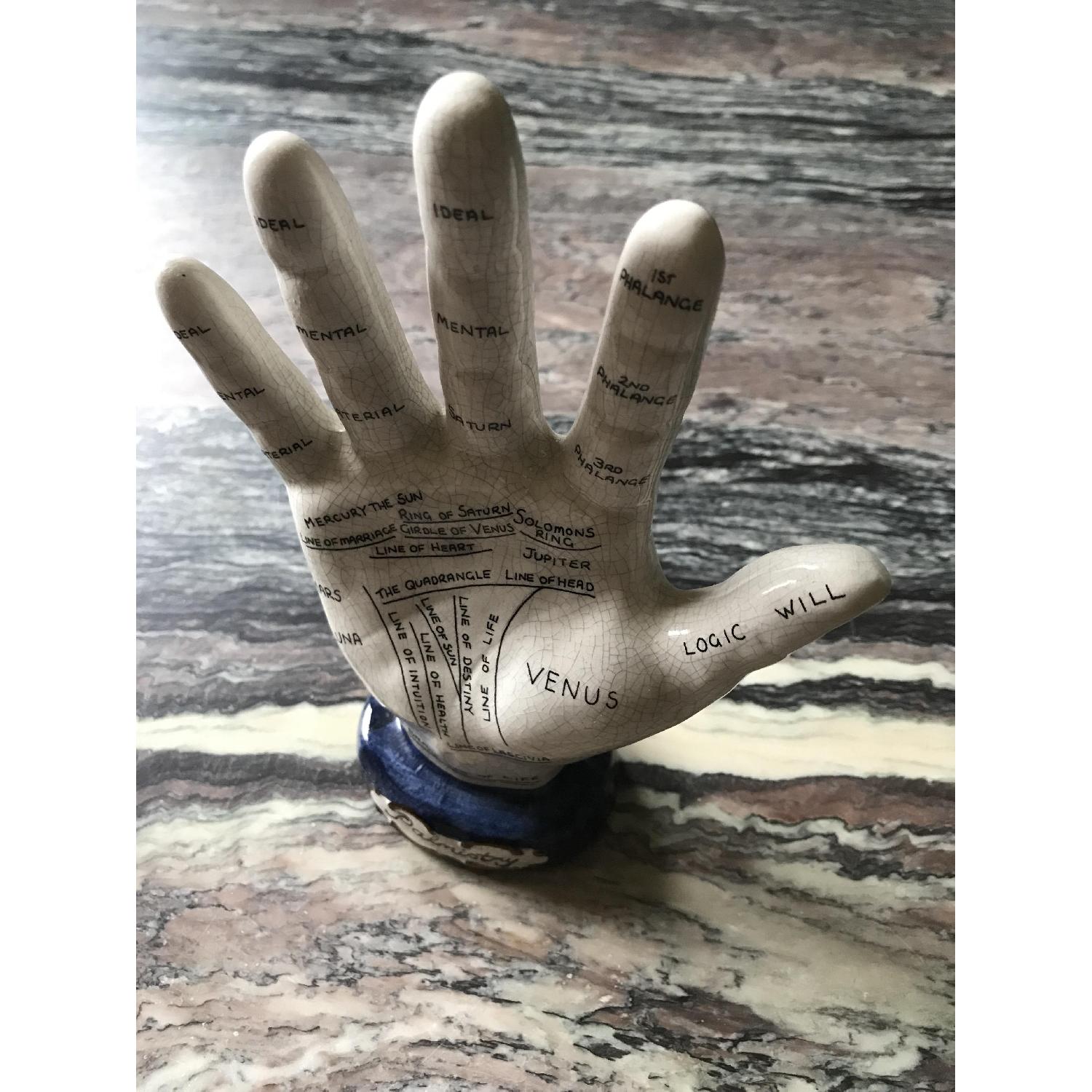 Antique Palmistry Ceramic Hand - image-2