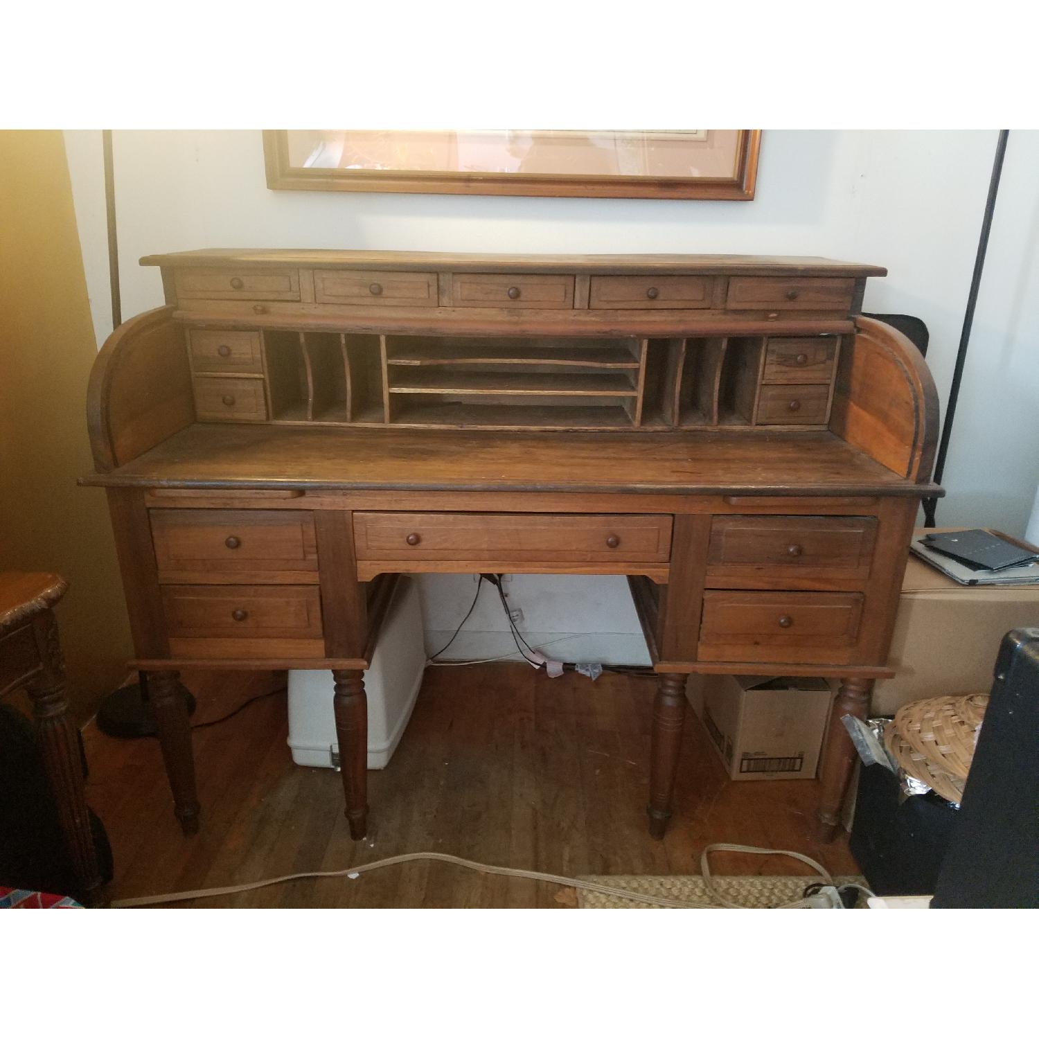 Antique Roll Top Desk from the Philippines - image-1