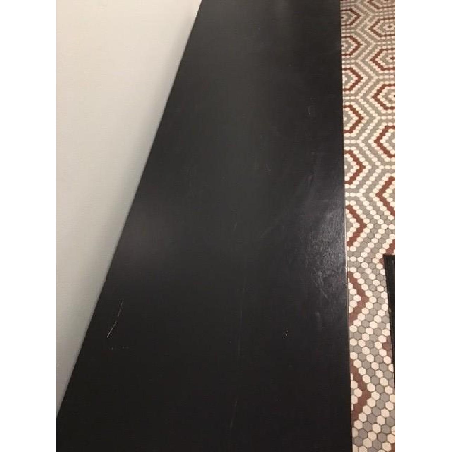 Pottery Barn Black Wood TV Stand AptDeco