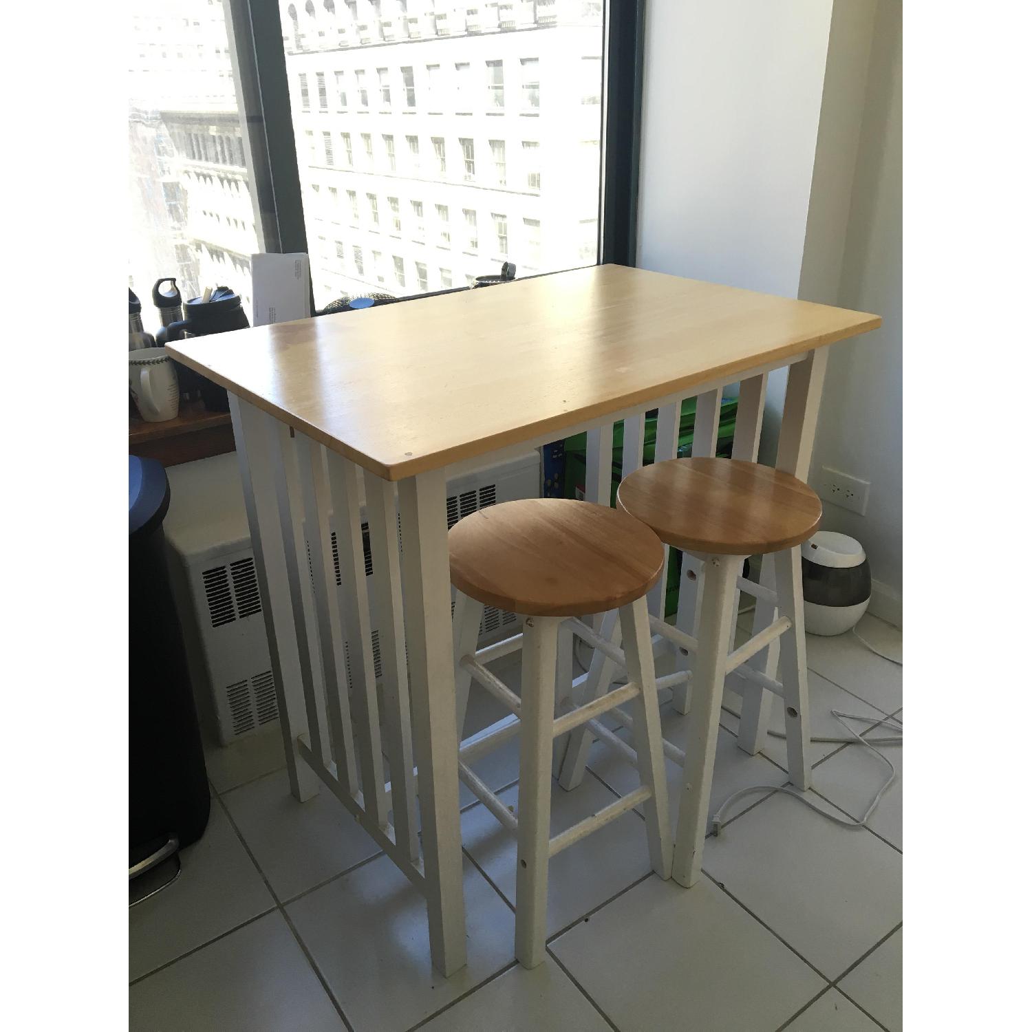 Bar Height Table w/ 2 Stools - image-1