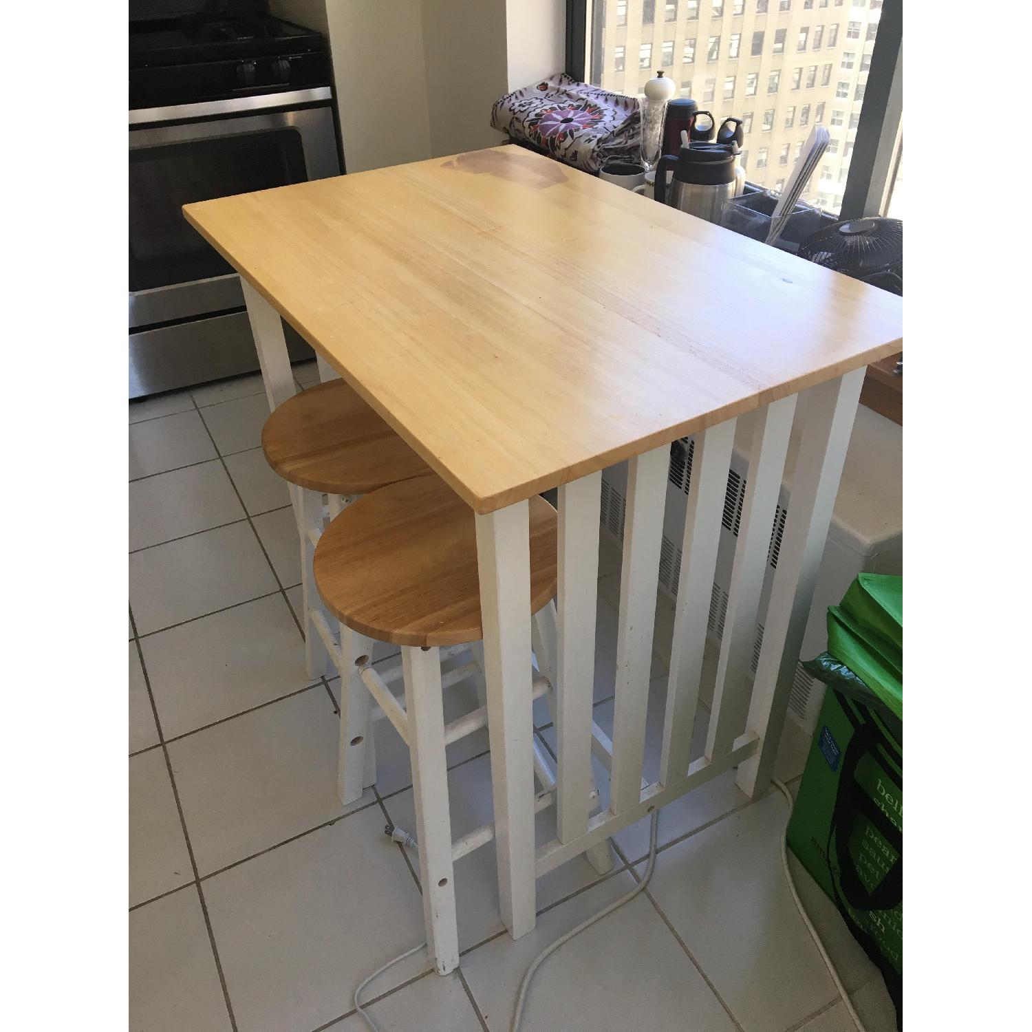 Bar Height Table w/ 2 Stools - image-2