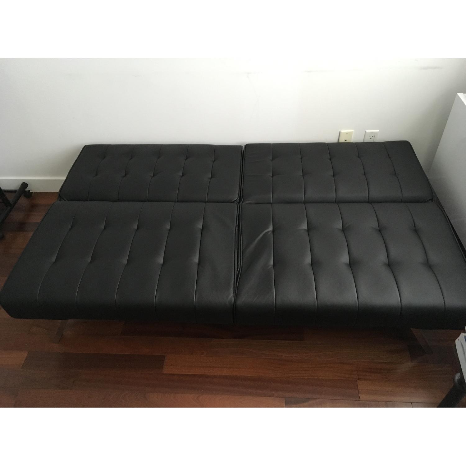 DHP's Emily Tufted Faux Leather Splitback Futon - image-10