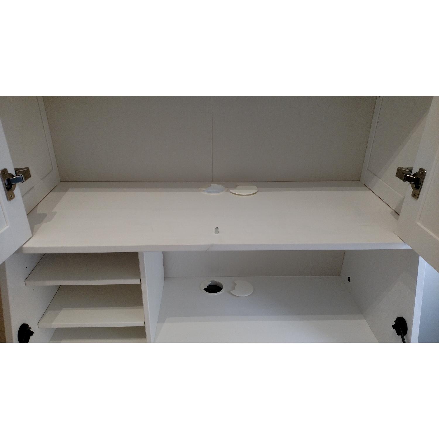 Ikea White Hemnes Secretary/Bookcase w/Desk - image-6