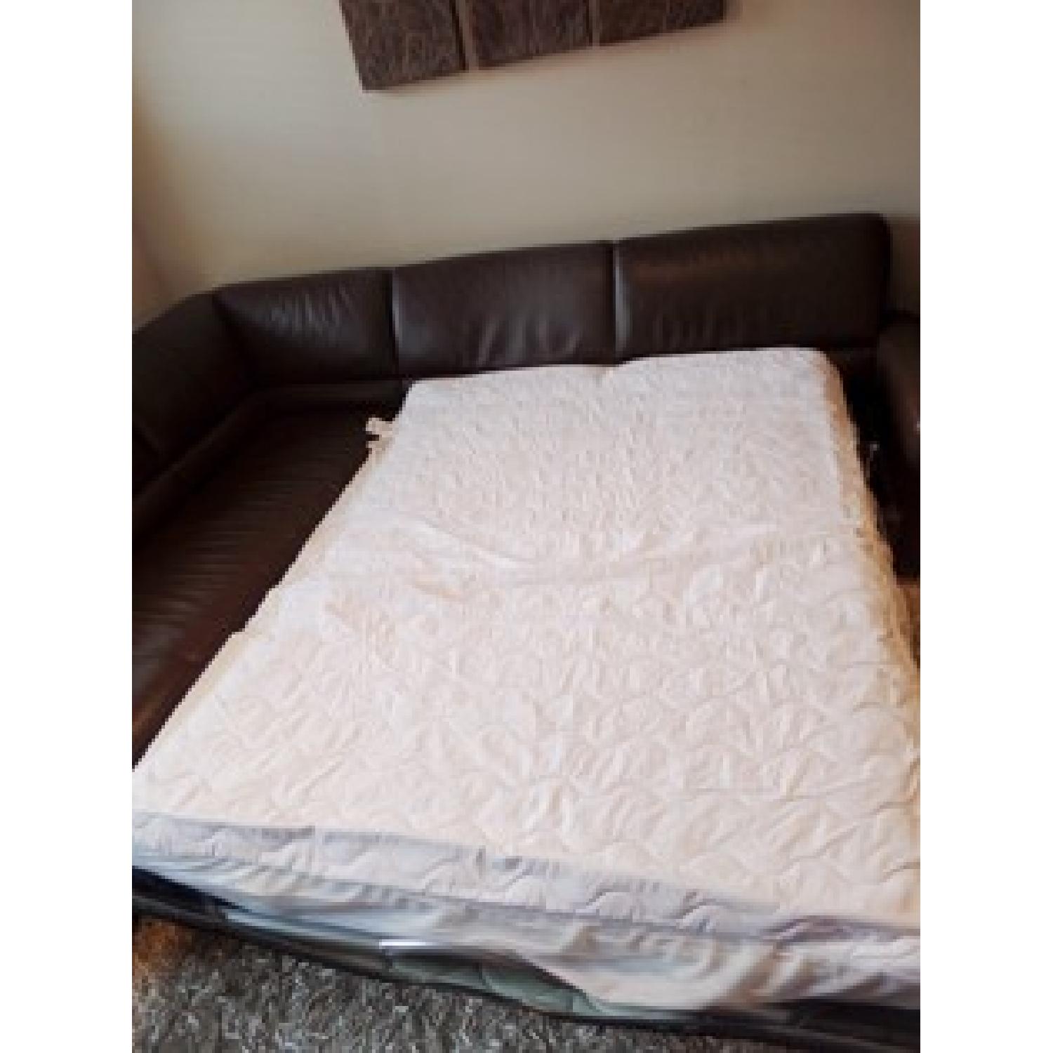 Italsofa Leather Sleeper Sectional Sofa - image-5