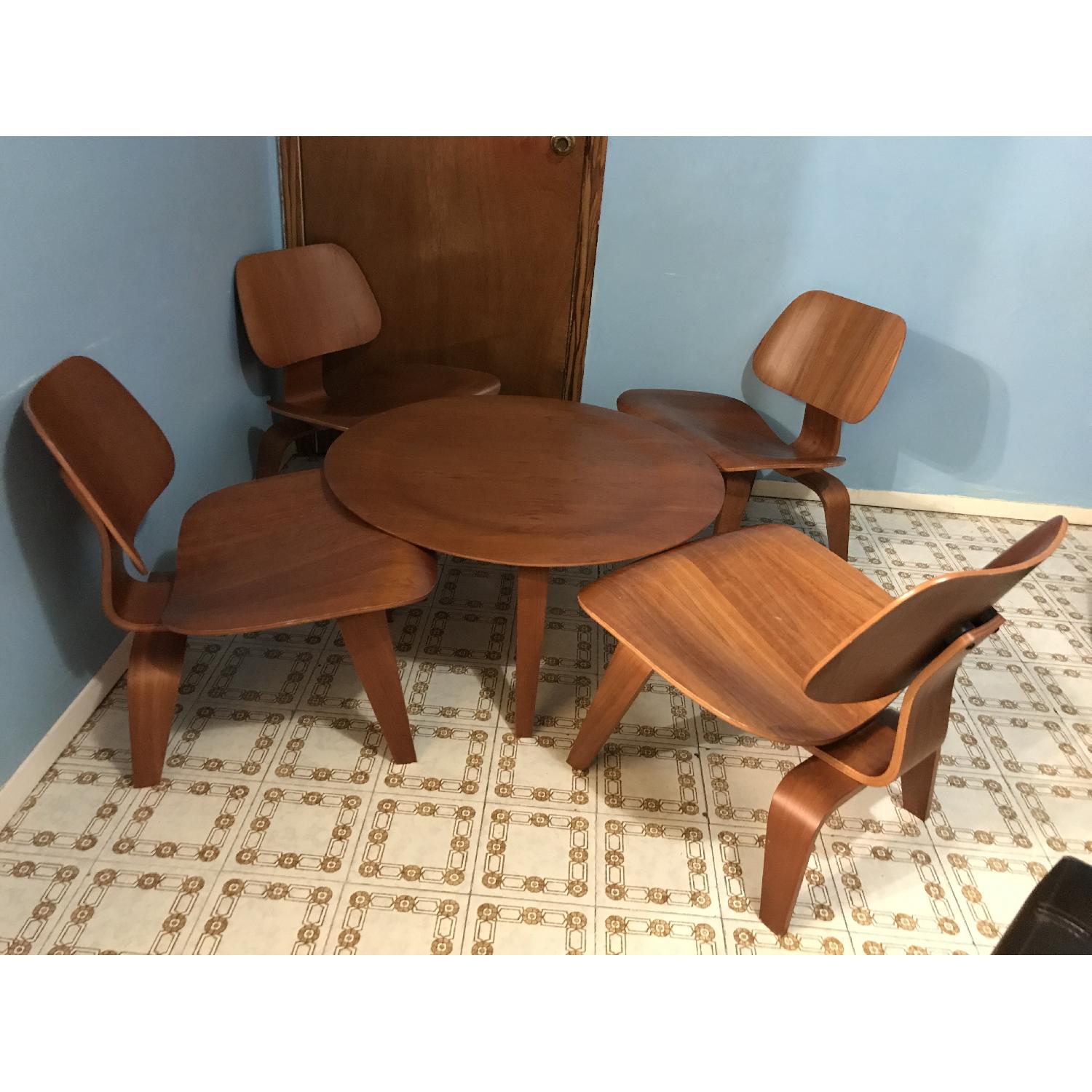 Herman Miller Eames Molded Plywood Coffee Table w/ 4 Matchin - image-1