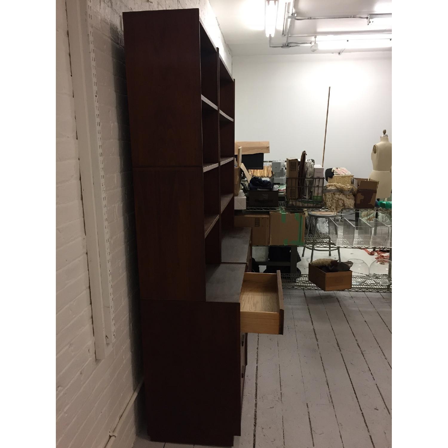 Mid Century Modern Bookcase w/ Drawers - image-3