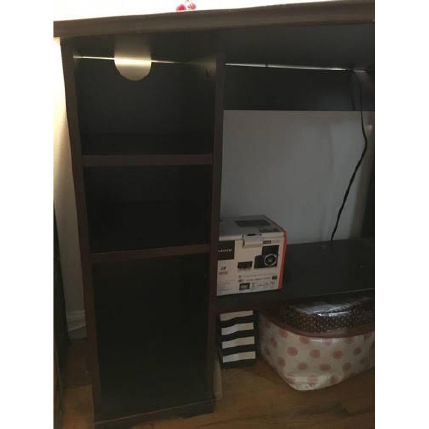 Ikea Wood Desk w/ Storage - image-2