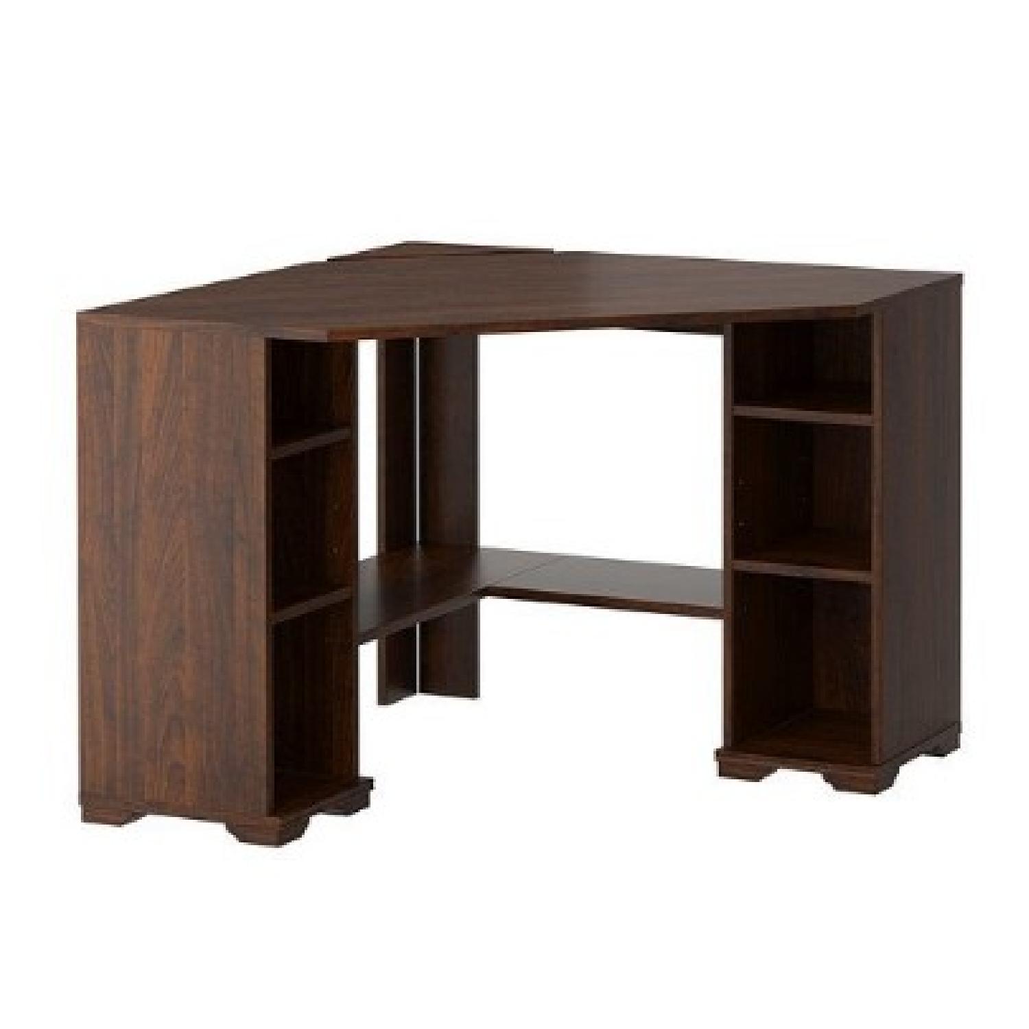 Ikea Wood Desk w/ Storage - image-3