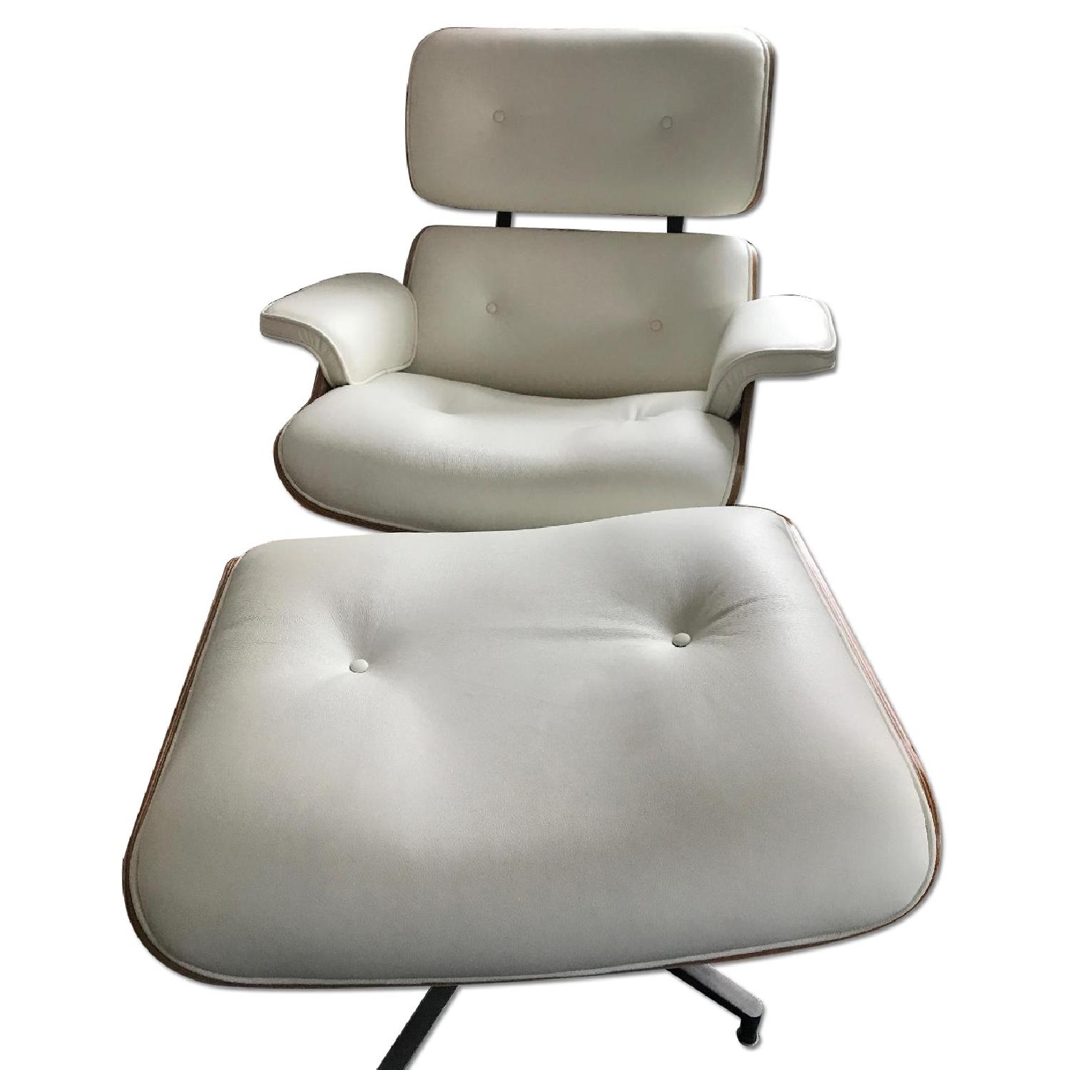 Eames Style Chair & Ottoman - image-0